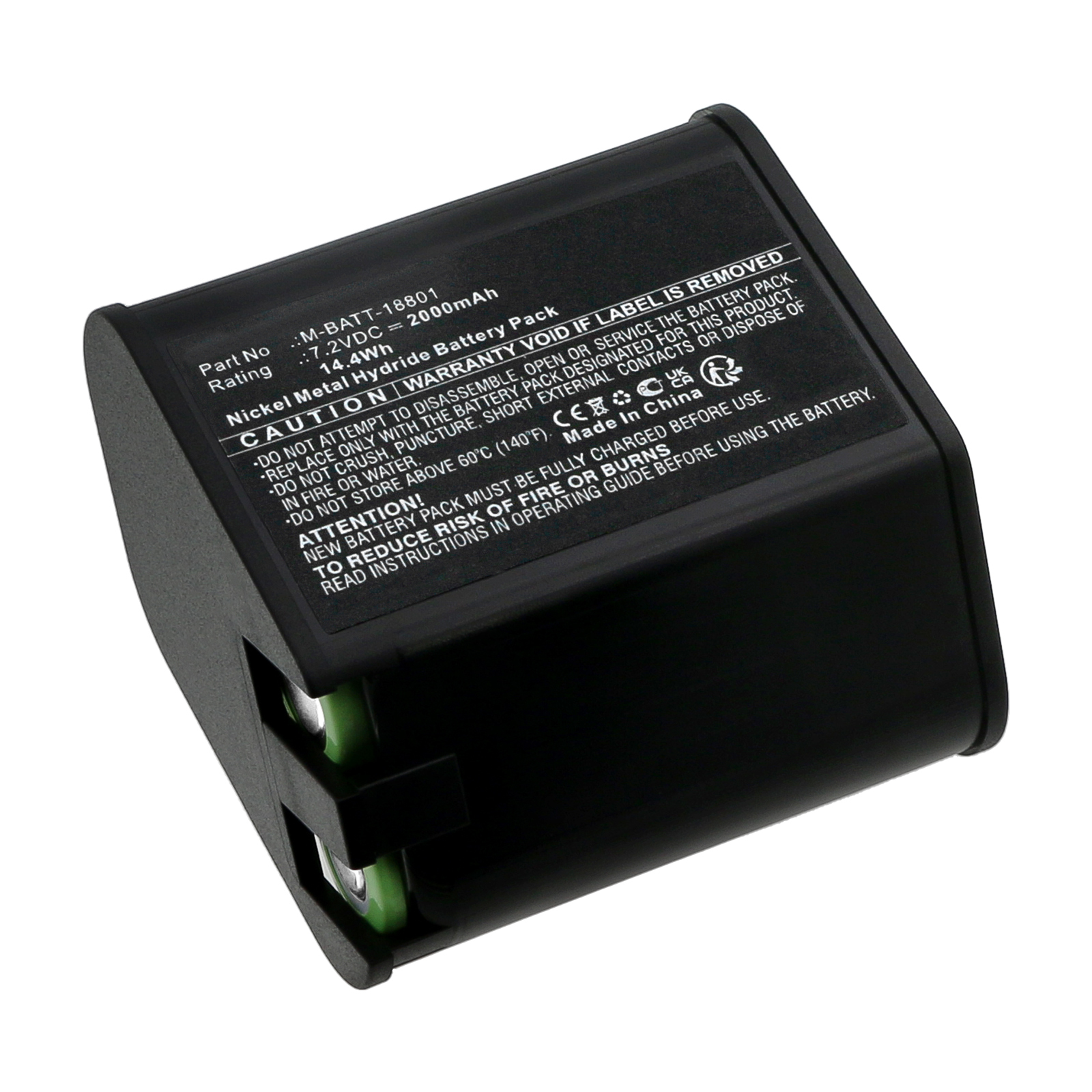 Synergy Digital Printer Battery, Compatible with Brady M-BATT-18801 Printer Battery (Ni-MH, 7.2V, 2000mAh)