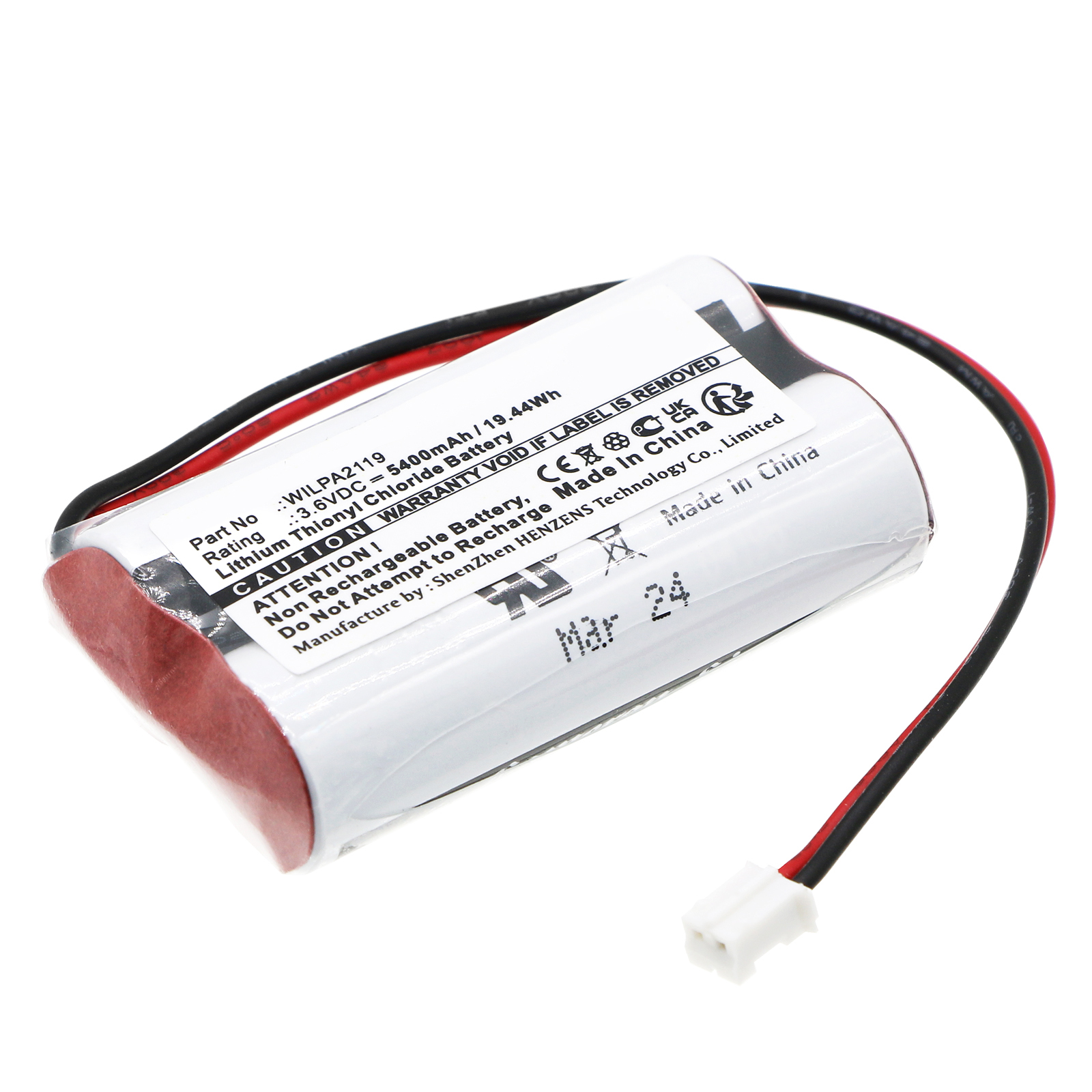 Synergy Digital Equipment Battery, Compatible with Actaris KTT310RF Equipment Battery (Li-SOCl2, 3.6V, 5400mAh)