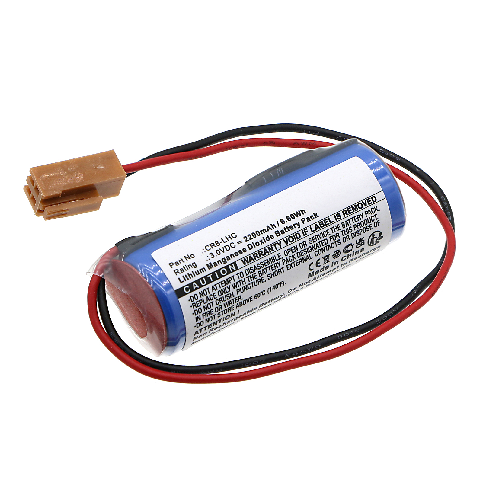 Synergy Digital PLC Battery, Compatible with Onsrud CR8-LHC PLC Battery (Li-MnO2, 3V, 2200mAh)