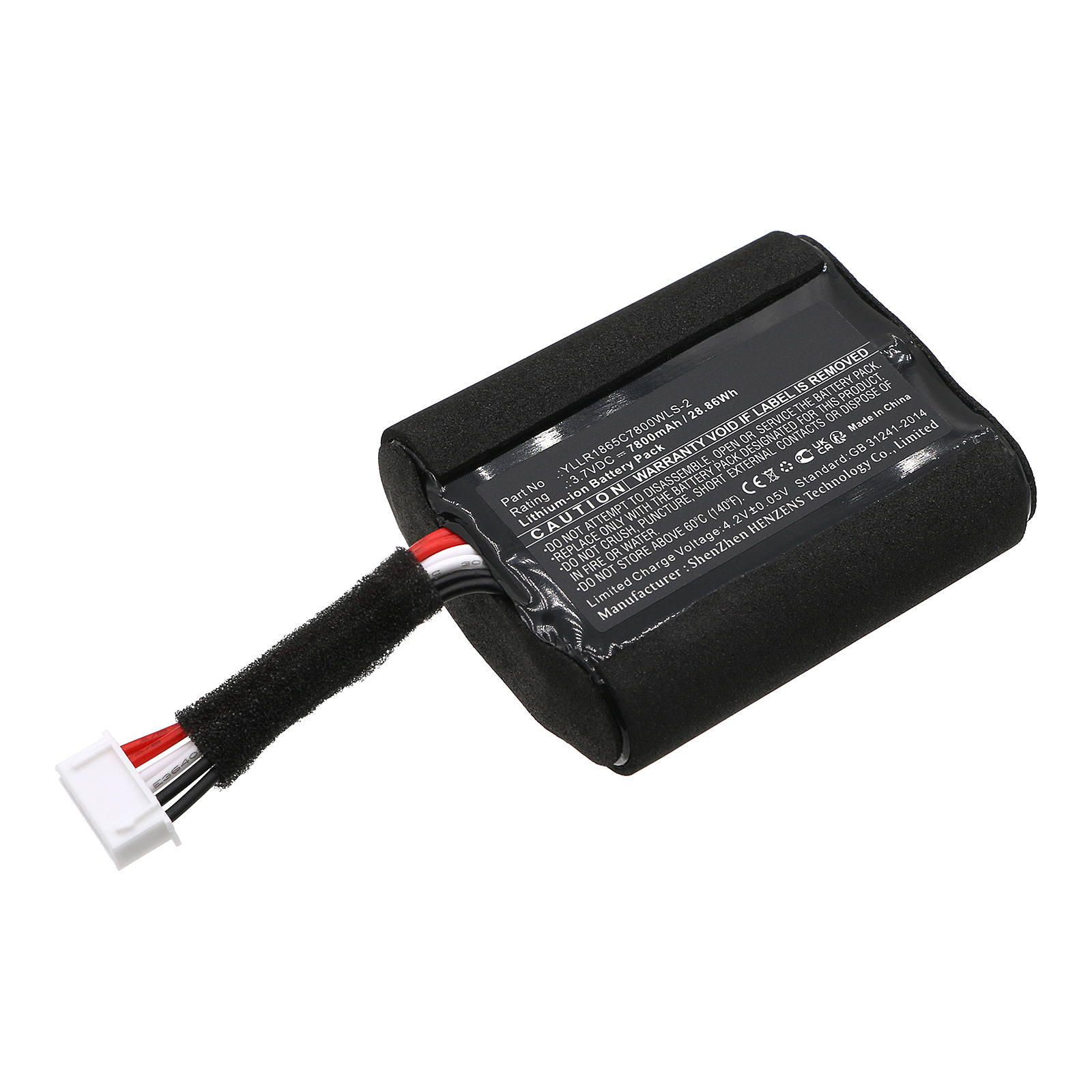 Synergy Digital Communication Battery, Compatible with Yealink YLLR1865C7800WLS-2 Communication Battery (Li-ion, 3.7V, 7800mAh)