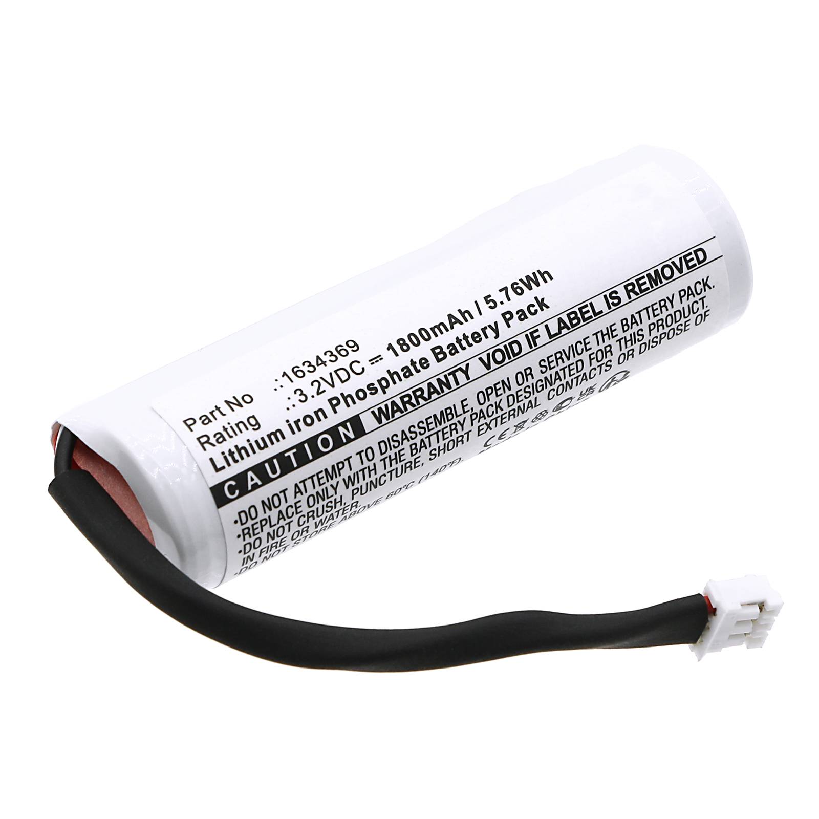 Synergy Digital Emergency Lighting Battery, Compatible with ESYLUX 1634369 Emergency Lighting Battery (LiFePO4, 3.2V, 1800mAh)