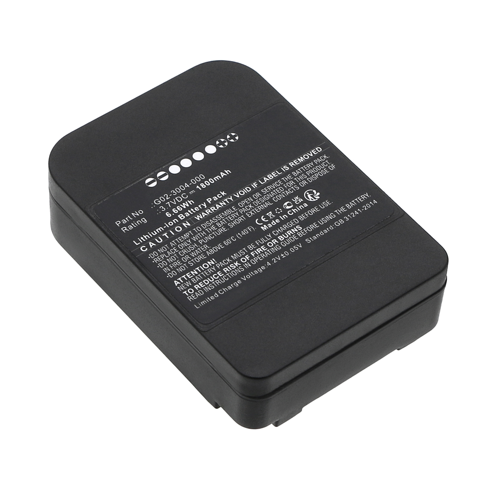 Synergy Digital Equipment Battery, Compatible with MicroRAE G02-3004-000 Equipment Battery (Li-ion, 3.7V, 1800mAh)