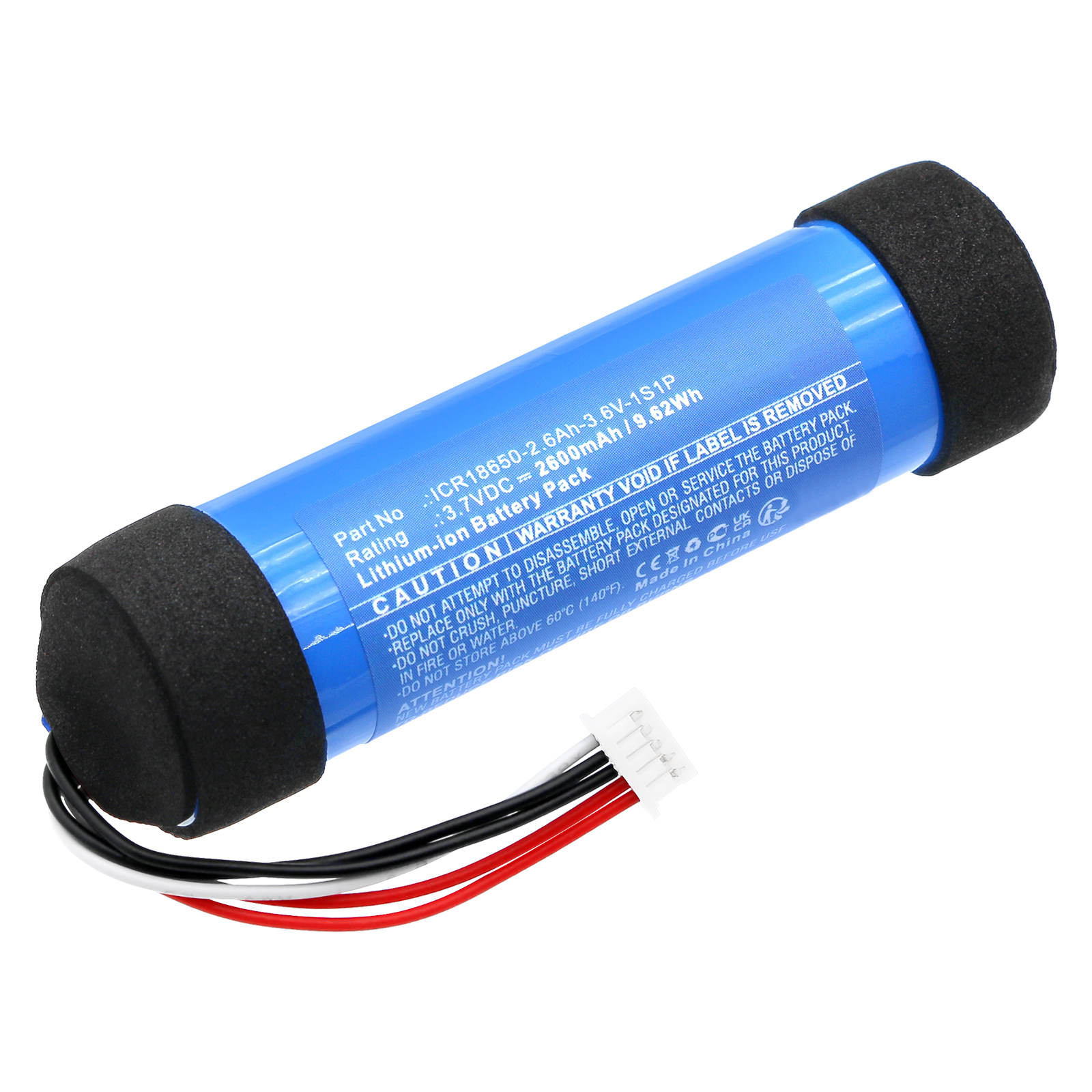 Synergy Digital Communication Battery, Compatible with Snom ICR18650-2.6Ah-3.6V-1S1P Communication Battery (Li-ion, 3.7V, 2600mAh)