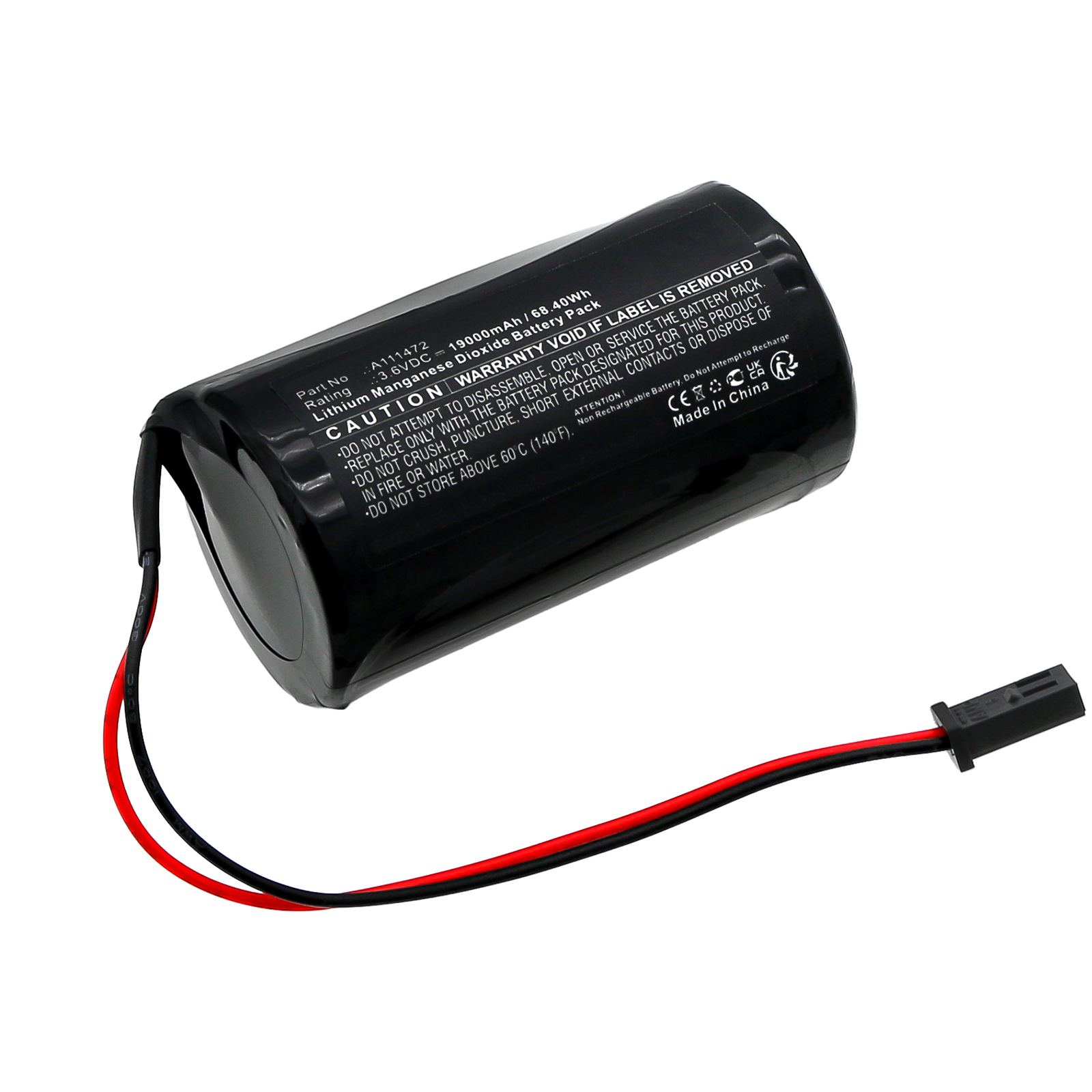 Synergy Digital Equipment Battery, Compatible with Itron Corus A111472 Equipment Battery (Li-MnO2, 3.6V, 19000mAh)