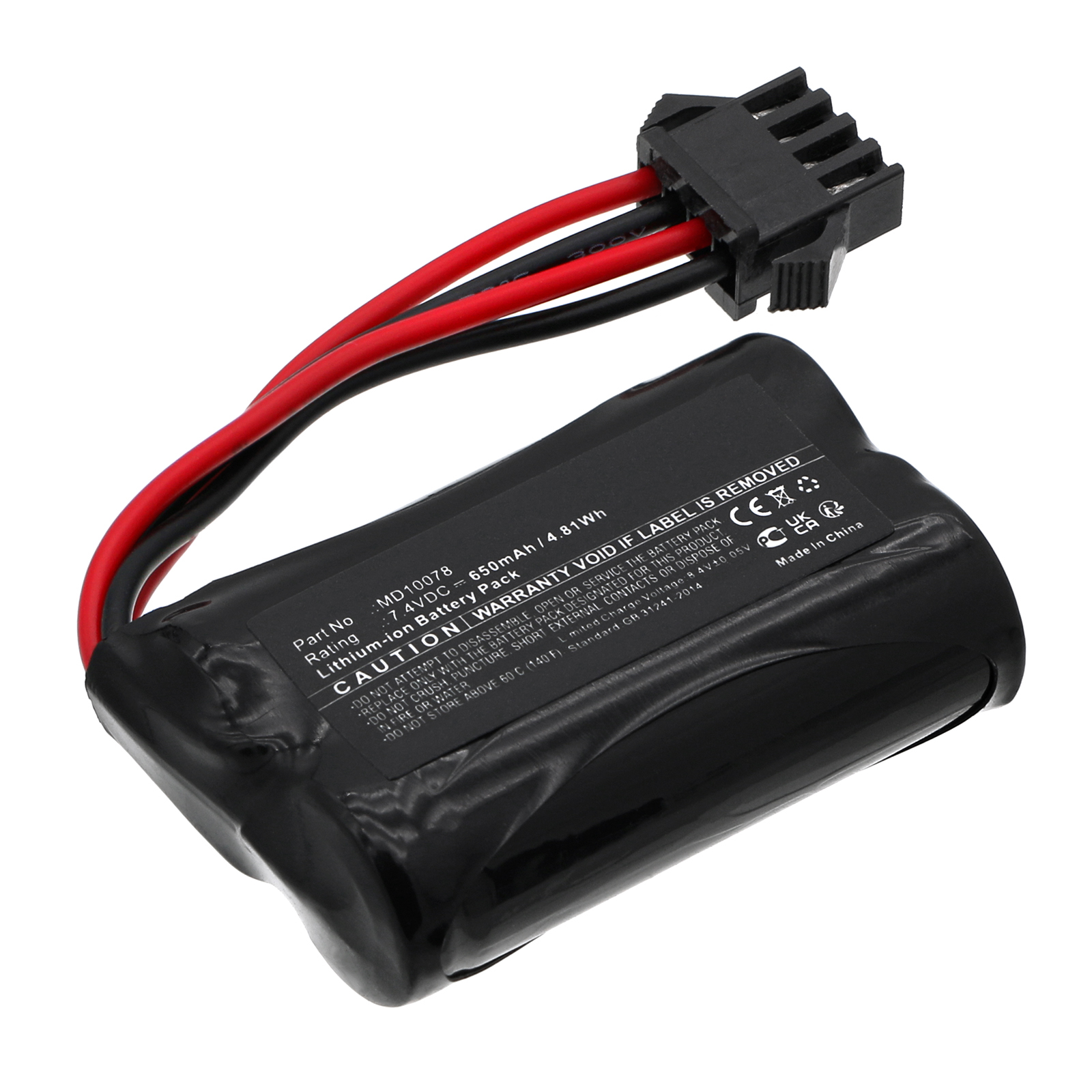 Synergy Digital Cars Battery, Compatible with Modster MD10078 Cars Battery (Li-ion, 7.4V, 650mAh)