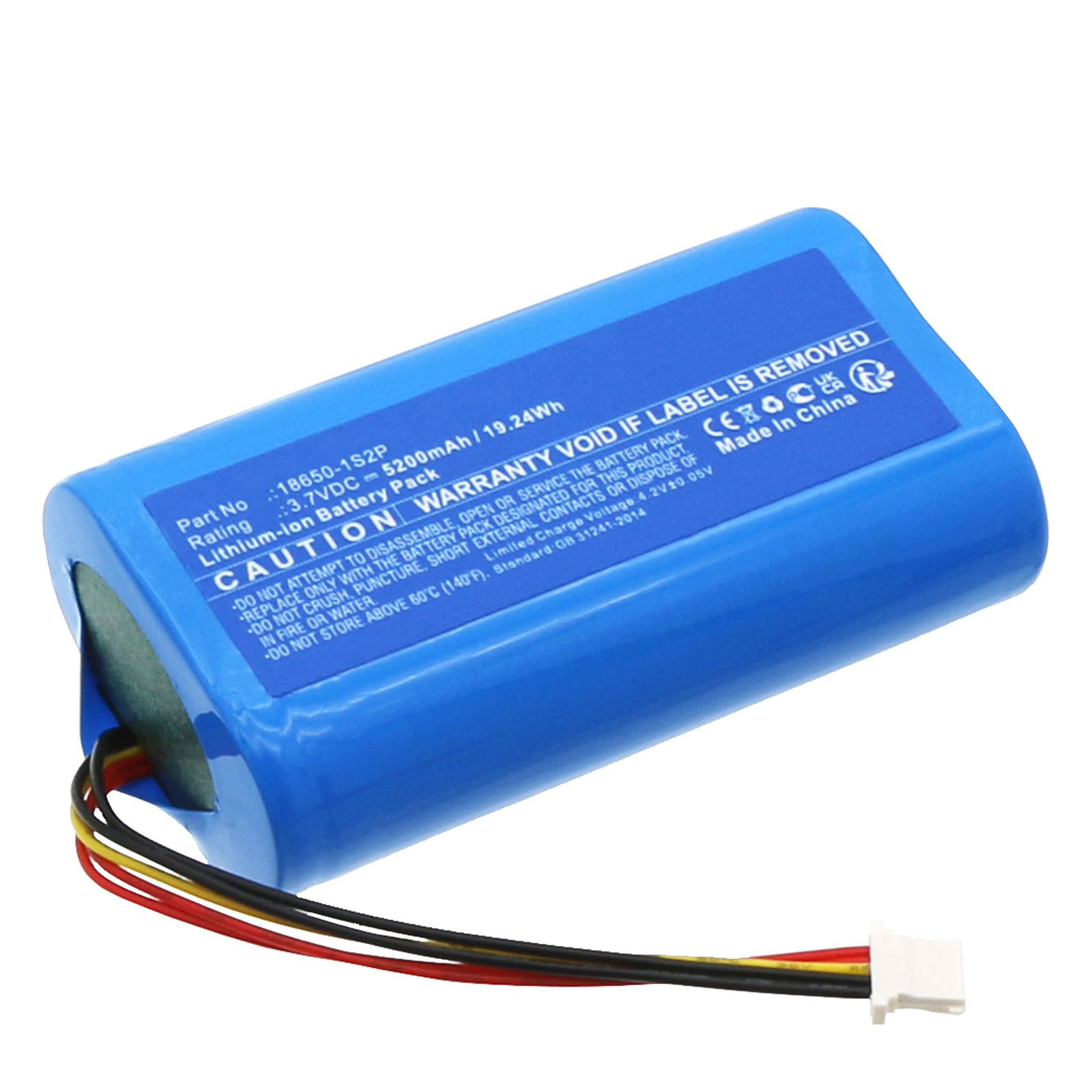 Synergy Digital Diagnostic Scanner Battery, Compatible with XTOOL 18650-1S2P Diagnostic Scanner Battery (Li-ion, 3.7V, 5200mAh)