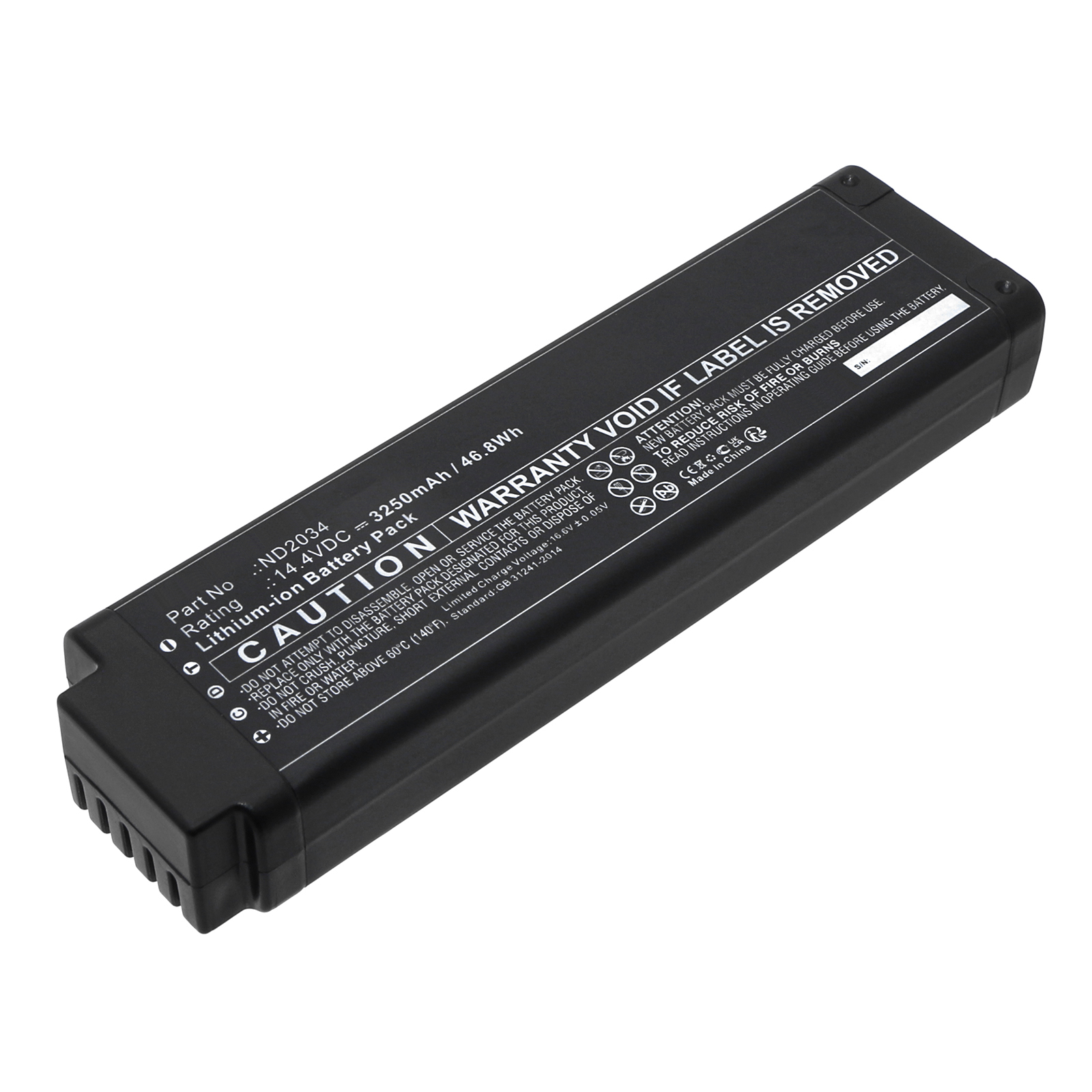 Synergy Digital Equipment Battery, Compatible with Olympus ND2034 Equipment Battery (Li-ion, 14.4V, 3250mAh)