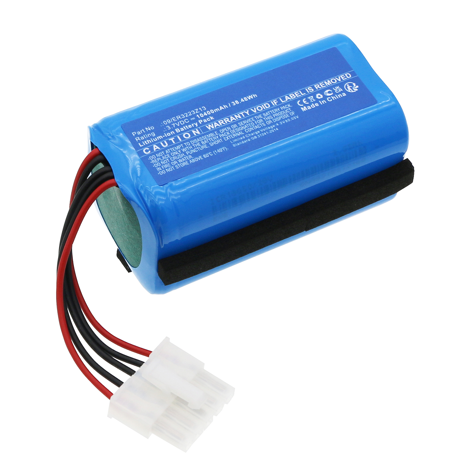 Synergy Digital Equipment Battery, Compatible with Radiodetection 4LI-18650-1S4P-R1 Equipment Battery (Li-ion, 3.7V, 10400mAh)