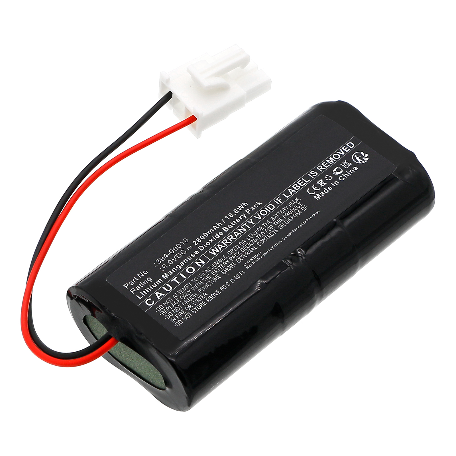 Synergy Digital Equipment Battery, Compatible with Skybitz 394-00010 Equipment Battery (Li-MnO2, 6V, 2800mAh)