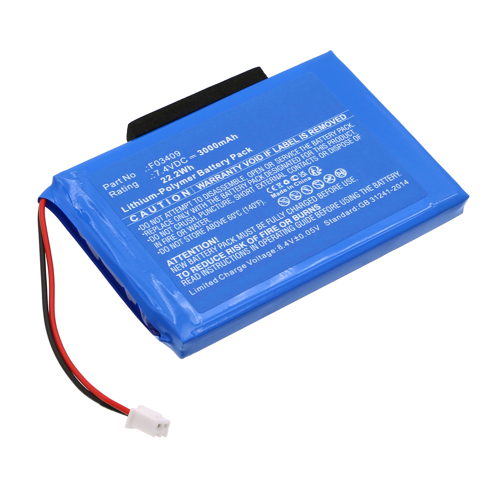 Synergy Digital Equipment Battery, Compatible with Satlink F03409 Equipment Battery (Li-Pol, 7.4V, 3000mAh)