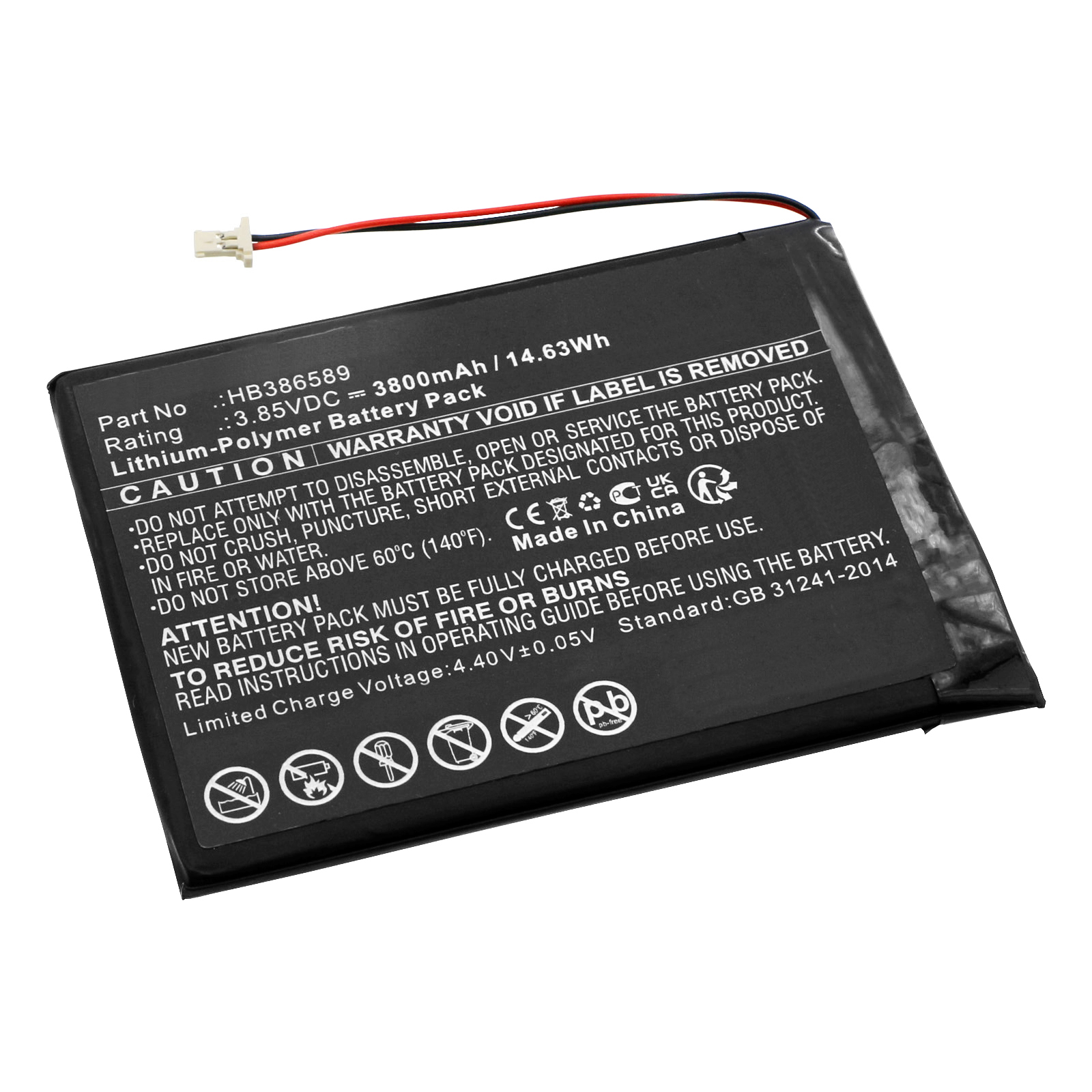 Synergy Digital Diagnostic Scanner Battery, Compatible with XTOOL HB386589 Diagnostic Scanner Battery (Li-Pol, 3.85V, 3800mAh)