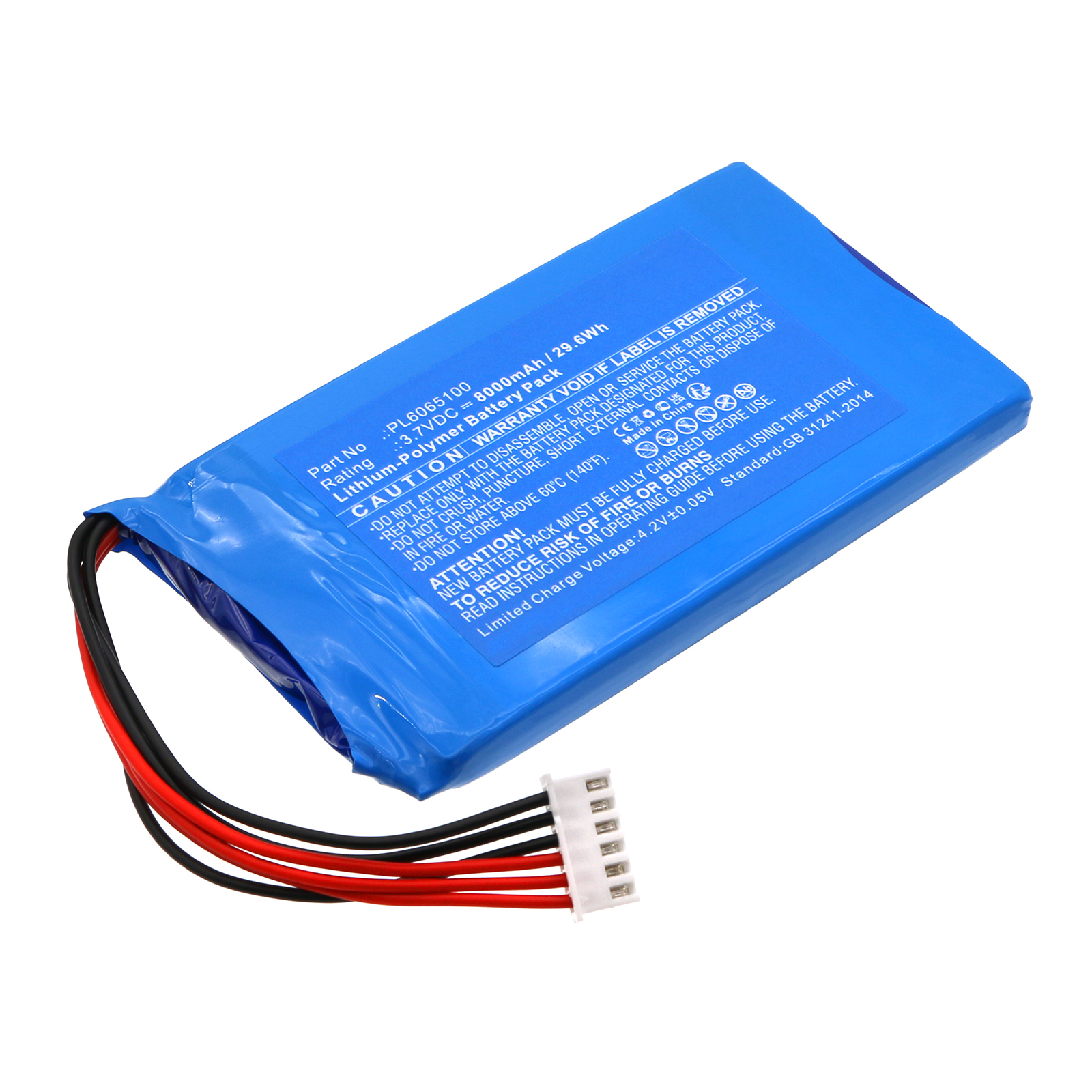 Synergy Digital Diagnostic Scanner Battery, Compatible with Zenith PL6065100 Diagnostic Scanner Battery (Li-Pol, 3.7V, 8000mAh)