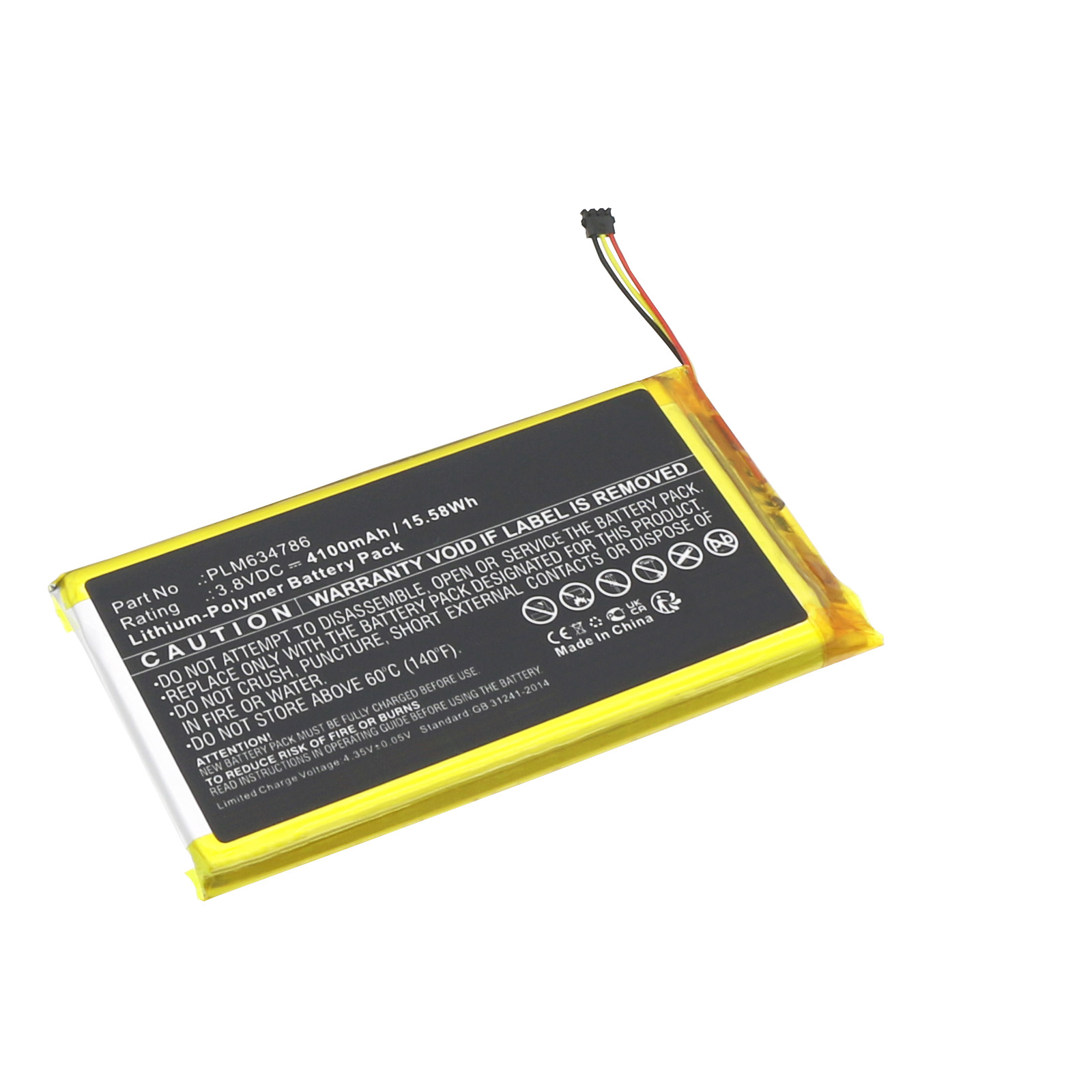 Synergy Digital Player Battery, Compatible with iRiver PLM634786 Player Battery (Li-Pol, 3.8V, 4100mAh)