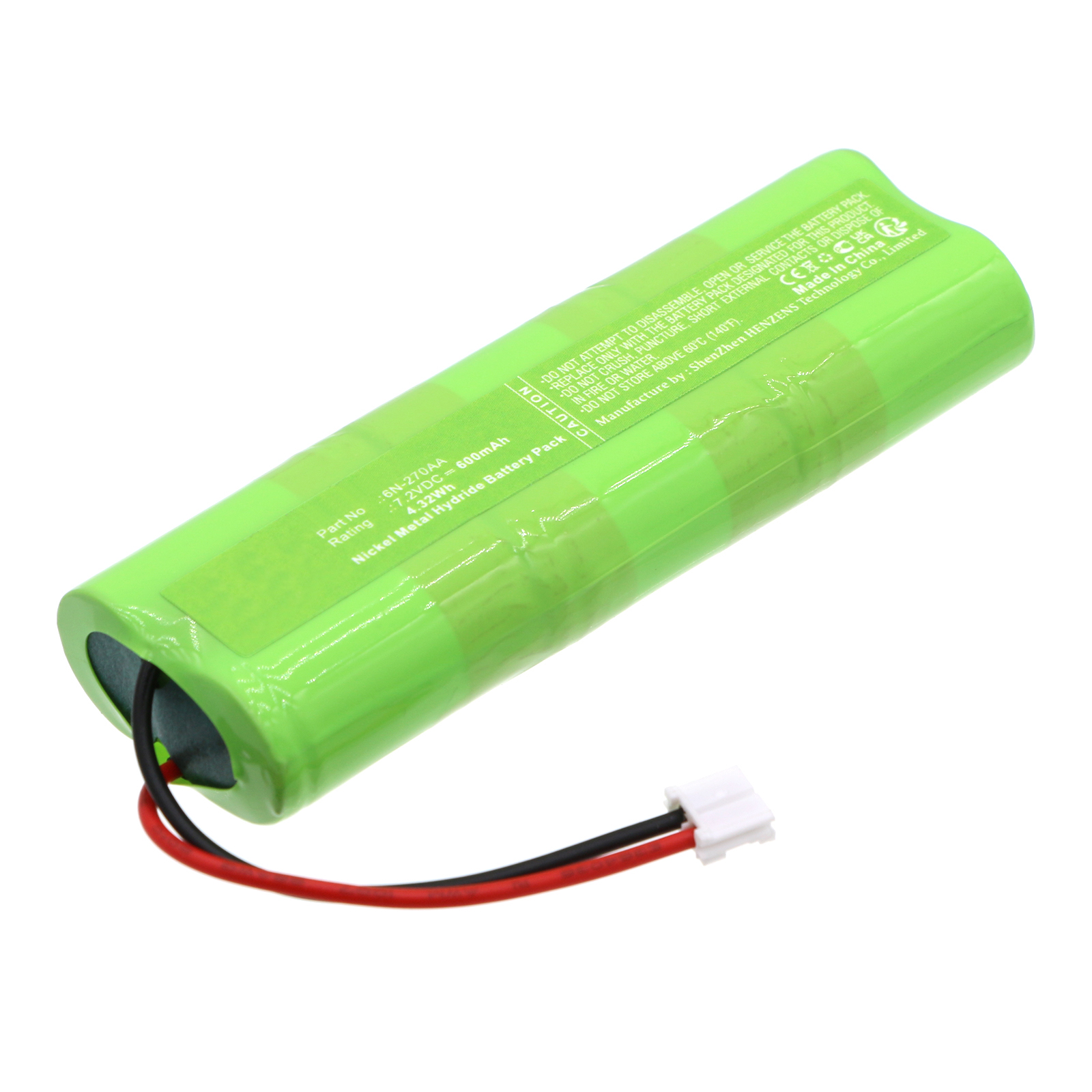 Synergy Digital Remote Control Battery, Compatible with Telenot 6N-270AA Remote Control Battery (Ni-MH, 7.2V, 600mAh)