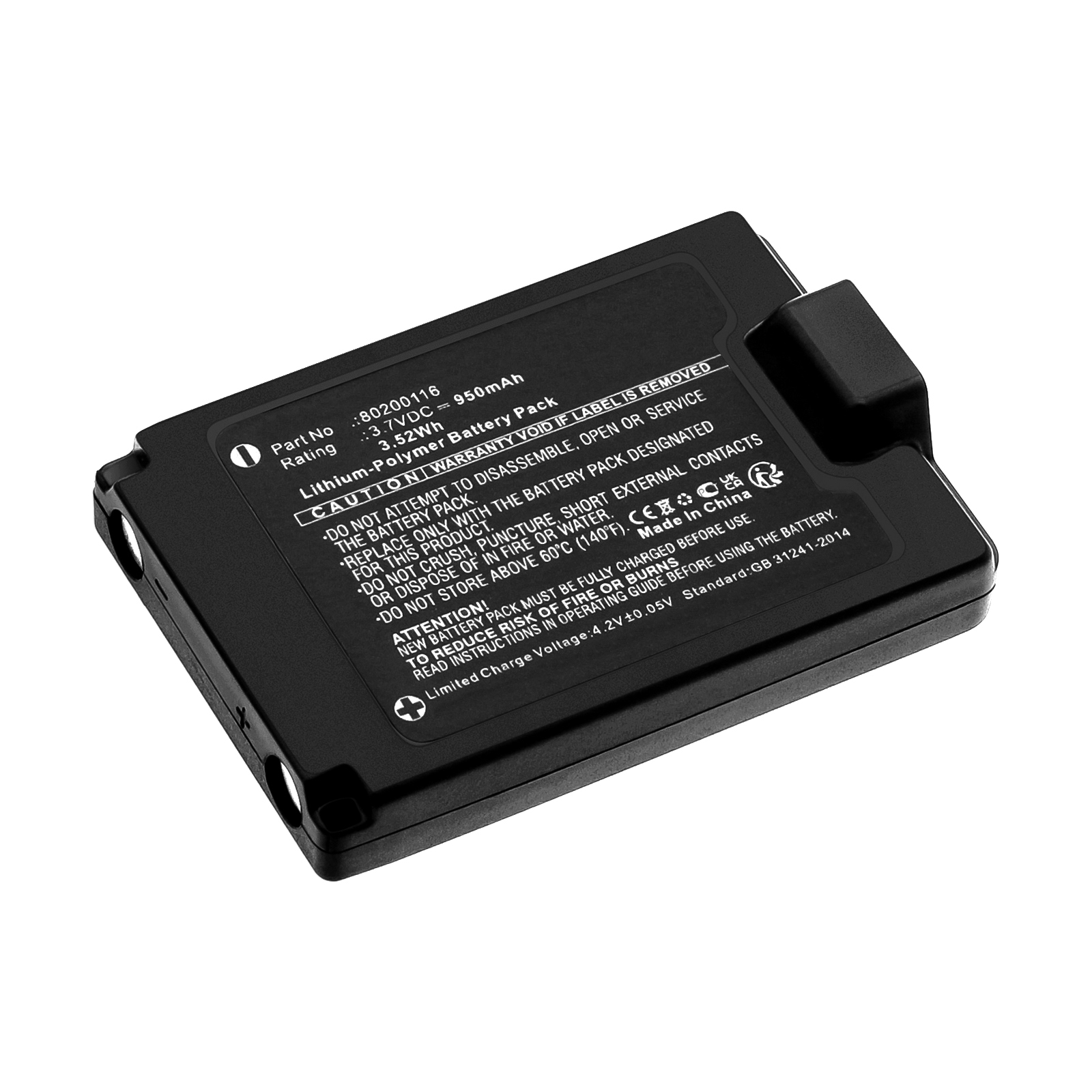 Synergy Digital Remote Control Battery, Compatible with Autec LPM00 Remote Control Battery (Li-Pol, 3.7V, 950mAh)