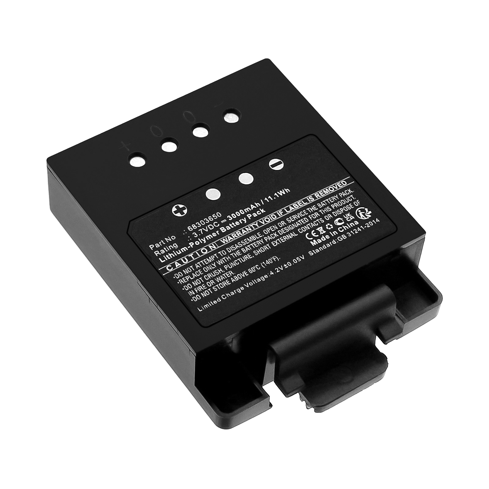 Synergy Digital Remote Control Battery, Compatible with Hetronic 68303650 Remote Control Battery (Li-Pol, 3.7V, 3000mAh)