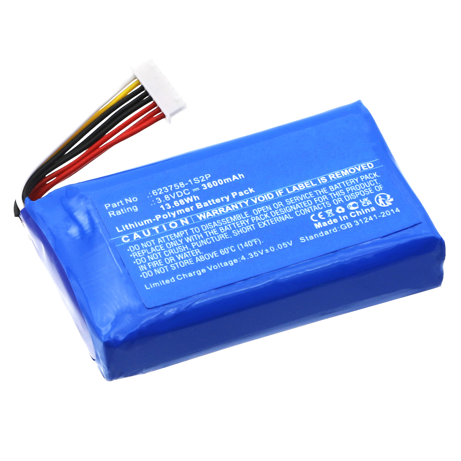 Synergy Digital Remote Control Battery, Compatible with DJI 623758-1S2P Remote Control Battery (Li-Pol, 3.8V, 3600mAh)