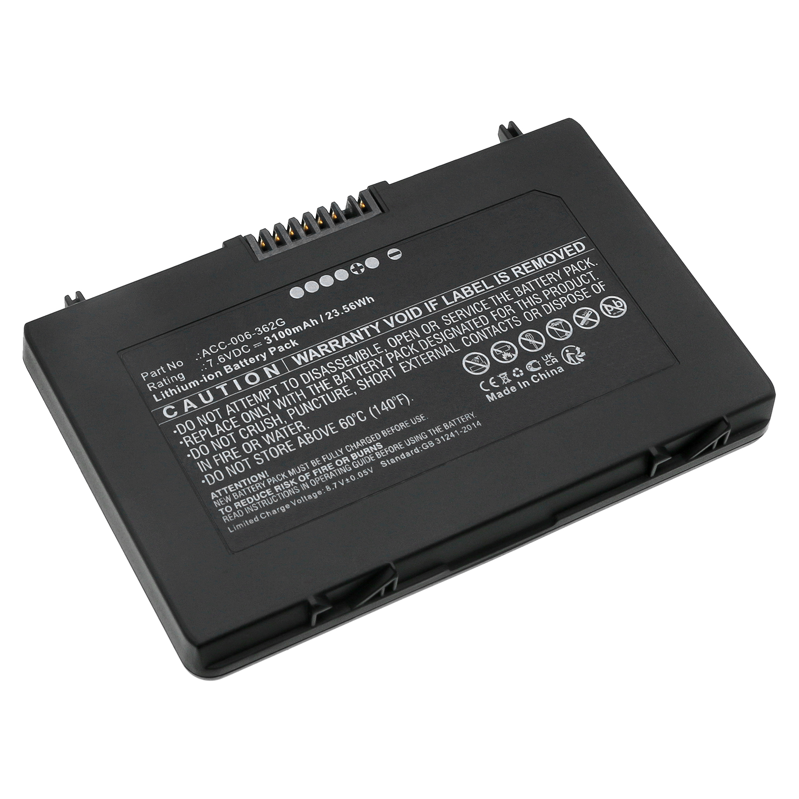 Synergy Digital Tablet Battery, Compatible with DT Research ACC-006-362G Tablet Battery (Li-ion, 7.6V, 3100mAh)