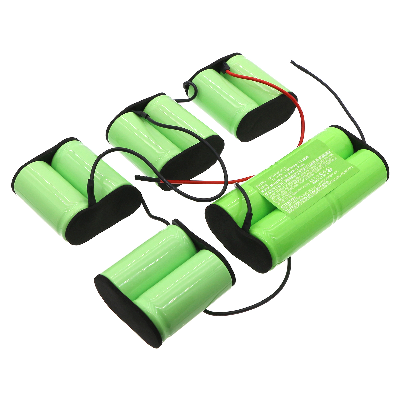 Synergy Digital Vacuum Cleaner Battery, Compatible with ETA ETA43900070 Vacuum Cleaner Battery (Ni-MH, 14.4V, 3000mAh)