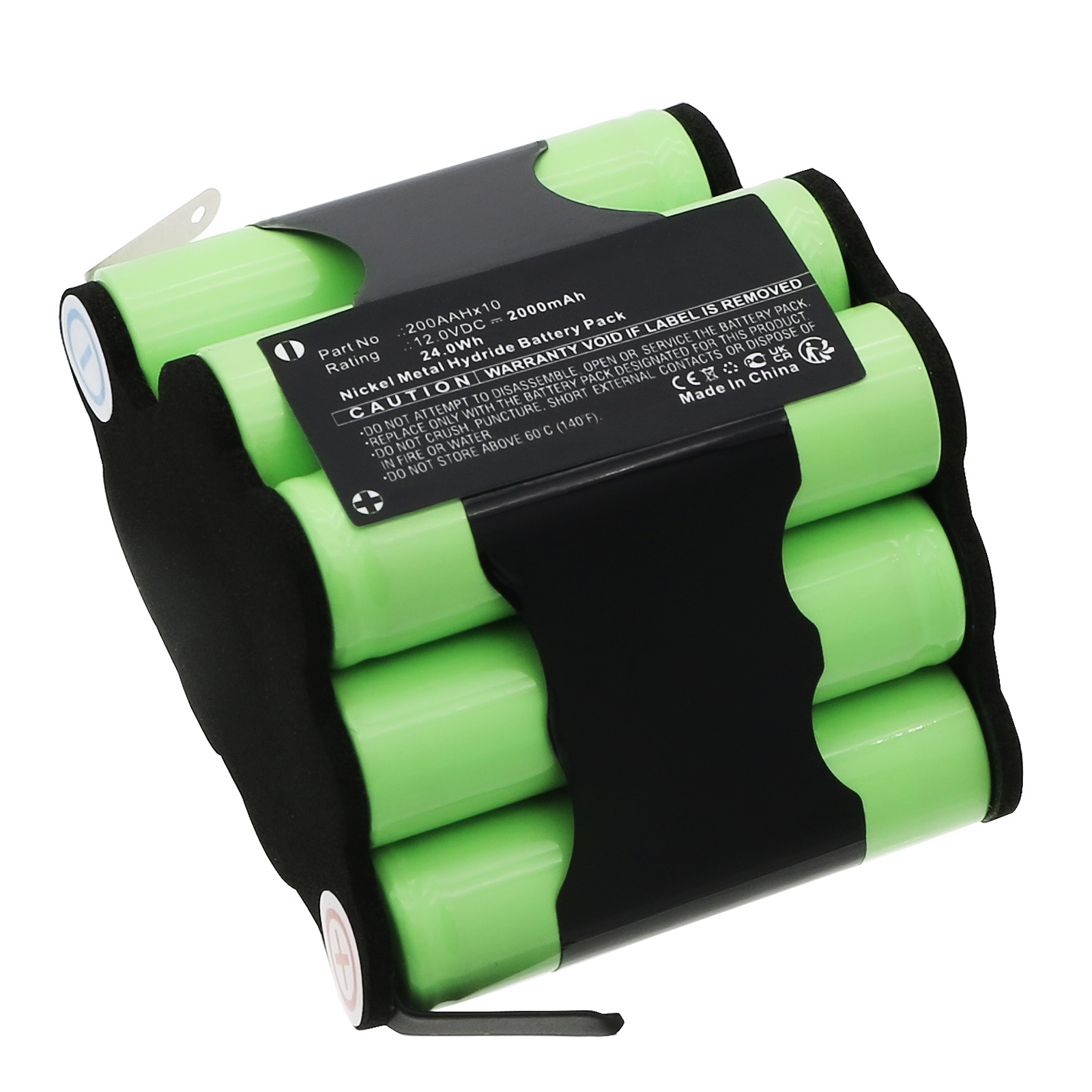 Synergy Digital Vacuum Cleaner Battery, Compatible with ETA 200AAHx10 Vacuum Cleaner Battery (Ni-MH, 12V, 2000mAh)