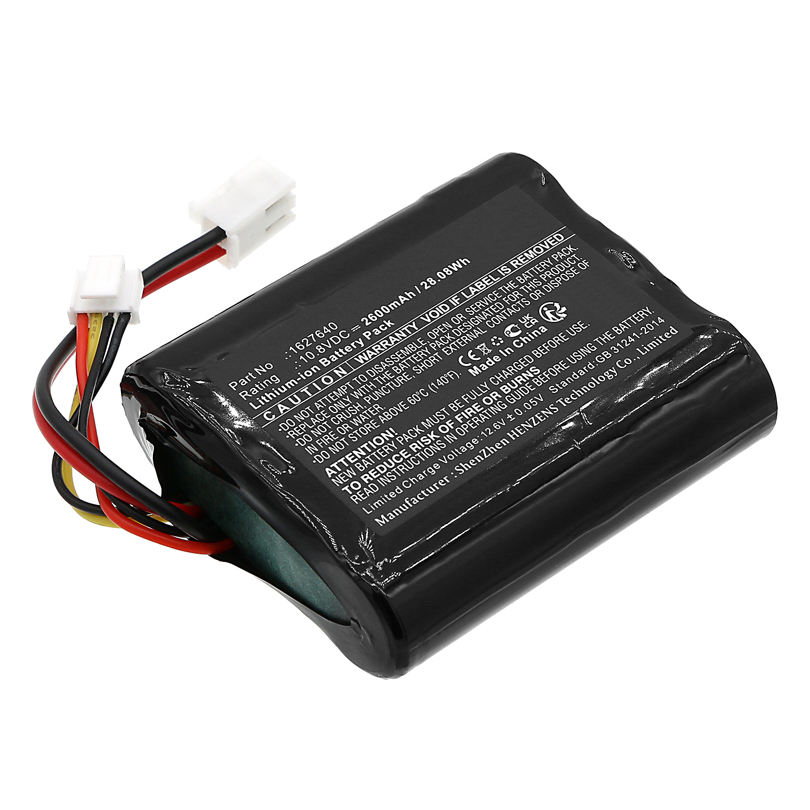 Synergy Digital Vacuum Cleaner Battery, Compatible with Bissell 1627238 Vacuum Cleaner Battery (Li-ion, 10.8V, 2600mAh)