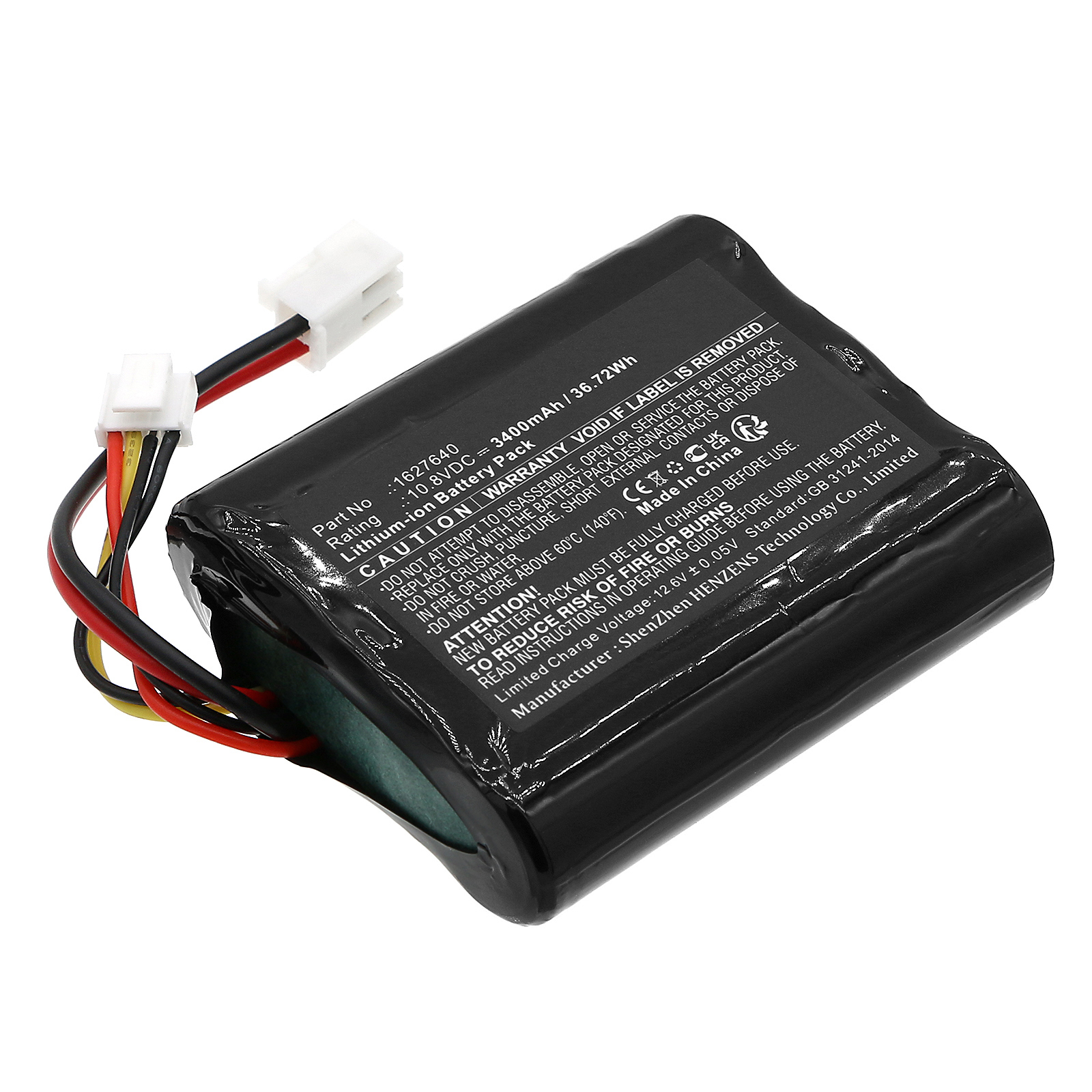 Synergy Digital Vacuum Cleaner Battery, Compatible with Bissell 1627238 Vacuum Cleaner Battery (Li-ion, 10.8V, 3400mAh)