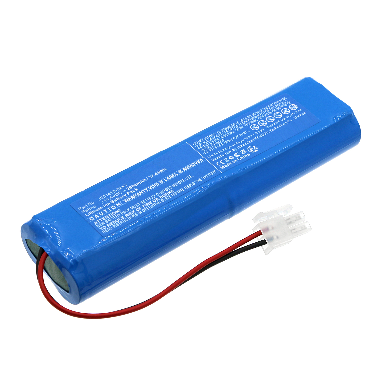Synergy Digital Vacuum Cleaner Battery, Compatible with CECOTEC 201410-02XY Vacuum Cleaner Battery (Li-ion, 14.4V, 2600mAh)