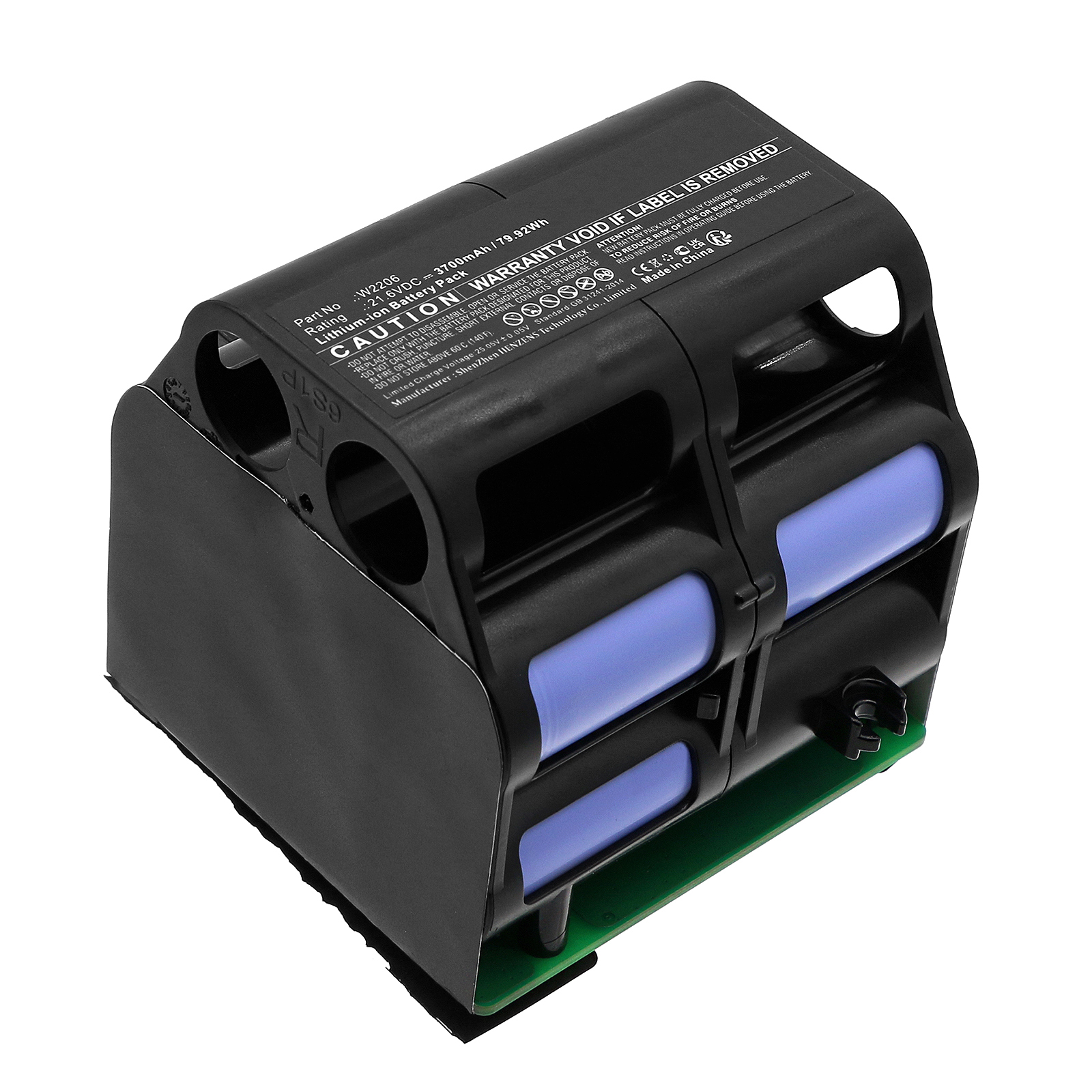 Synergy Digital Vacuum Cleaner Battery, Compatible with Dreame W2206 Vacuum Cleaner Battery (Li-ion, 21.6V, 3700mAh)