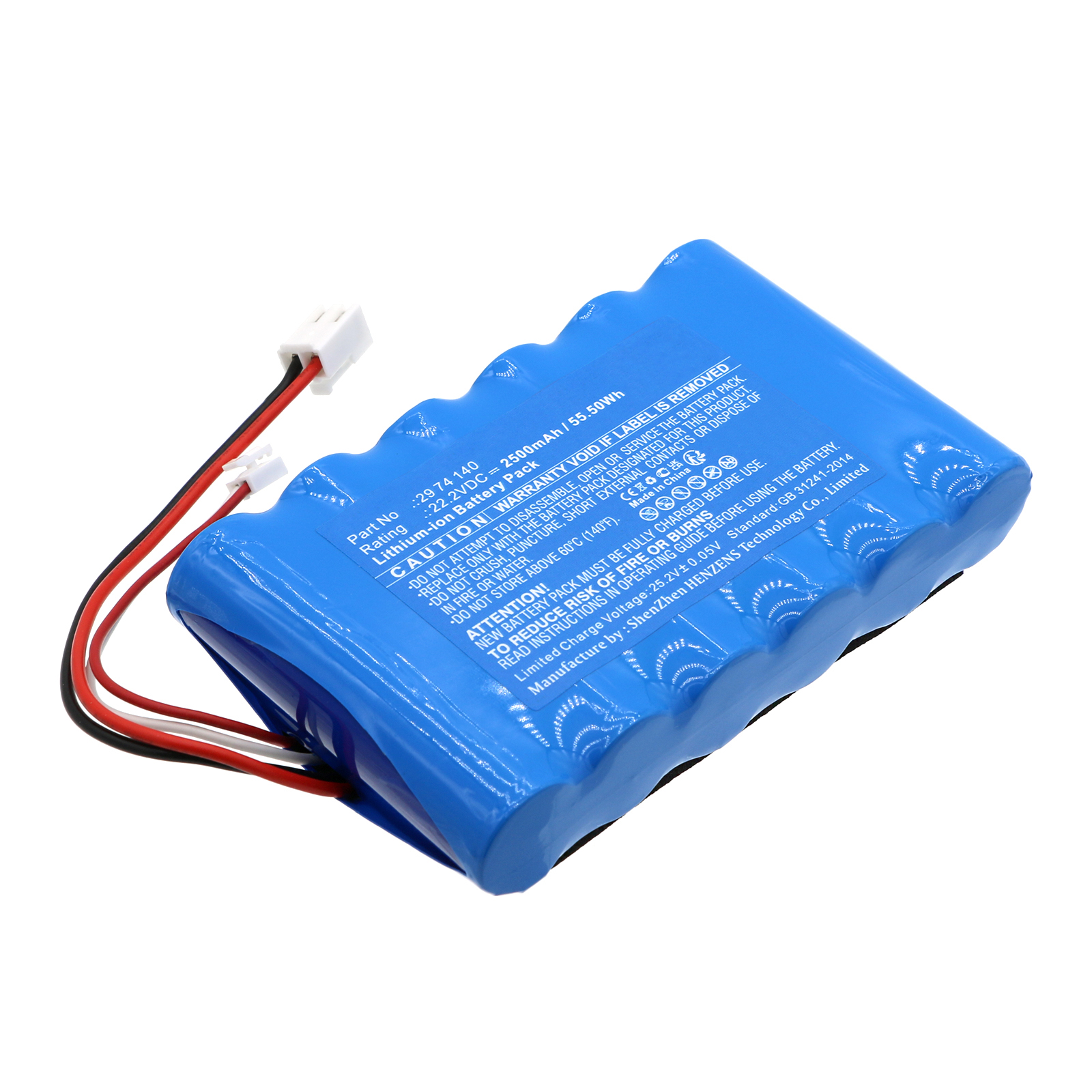 Synergy Digital Vacuum Cleaner Battery, Compatible with Fakir 29 74 140 Vacuum Cleaner Battery (Li-ion, 22.2V, 2500mAh)