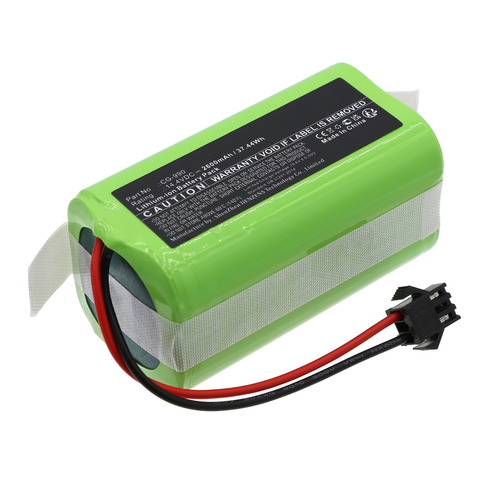 Synergy Digital Vacuum Cleaner Battery, Compatible with Infiniton CG-990 Vacuum Cleaner Battery (Li-ion, 14.4V, 2600mAh)