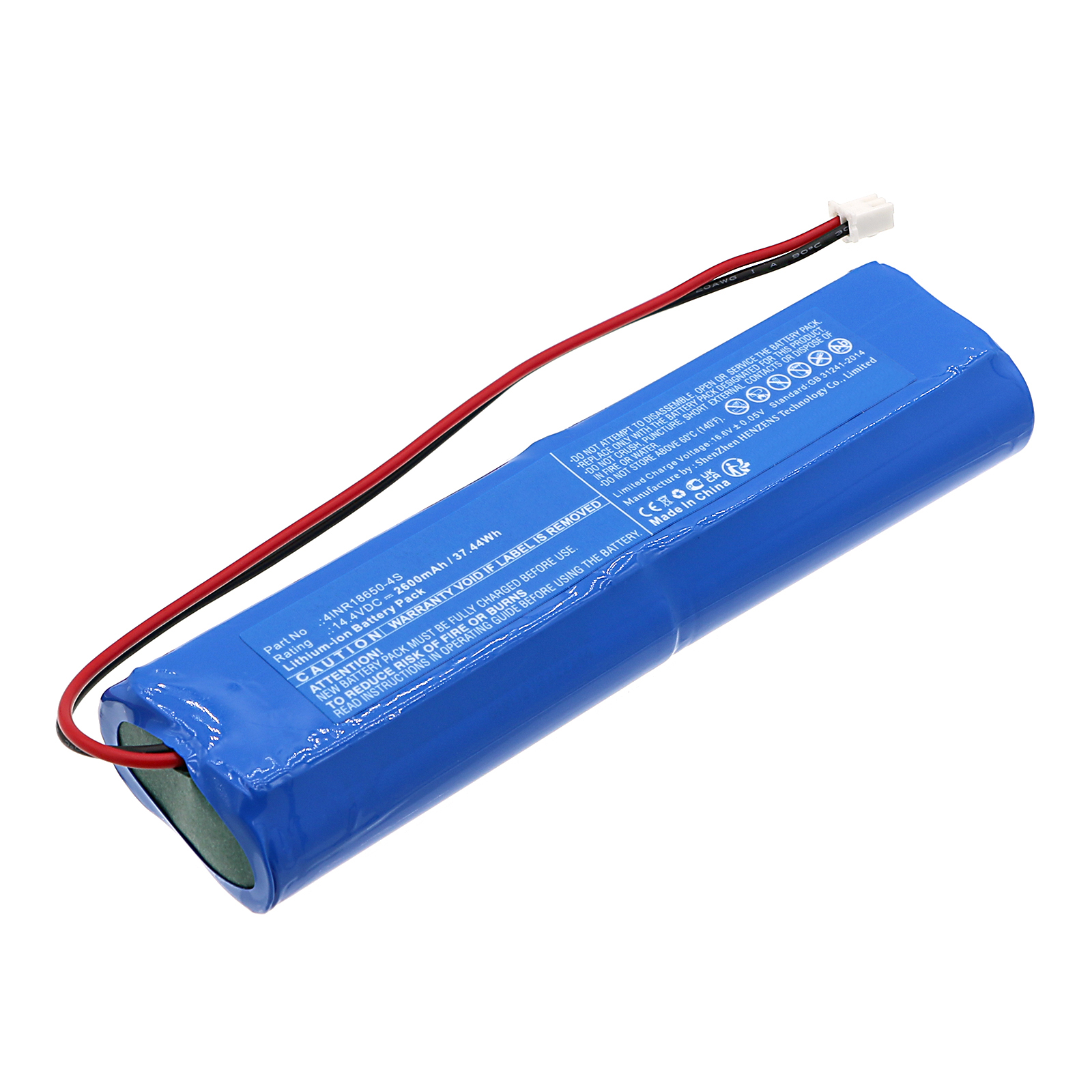 Synergy Digital Vacuum Cleaner Battery, Compatible with Villalin 4INR18650-4S Vacuum Cleaner Battery (Li-ion, 14.4V, 2600mAh)