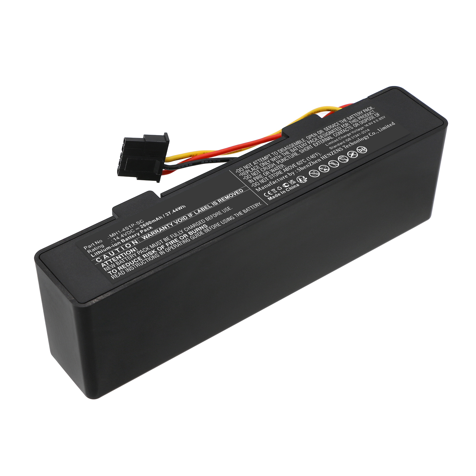 Synergy Digital Vacuum Cleaner Battery, Compatible with Xiaomi STYJ02YM Vacuum Cleaner Battery (Li-ion, 14.4V, 2600mAh)