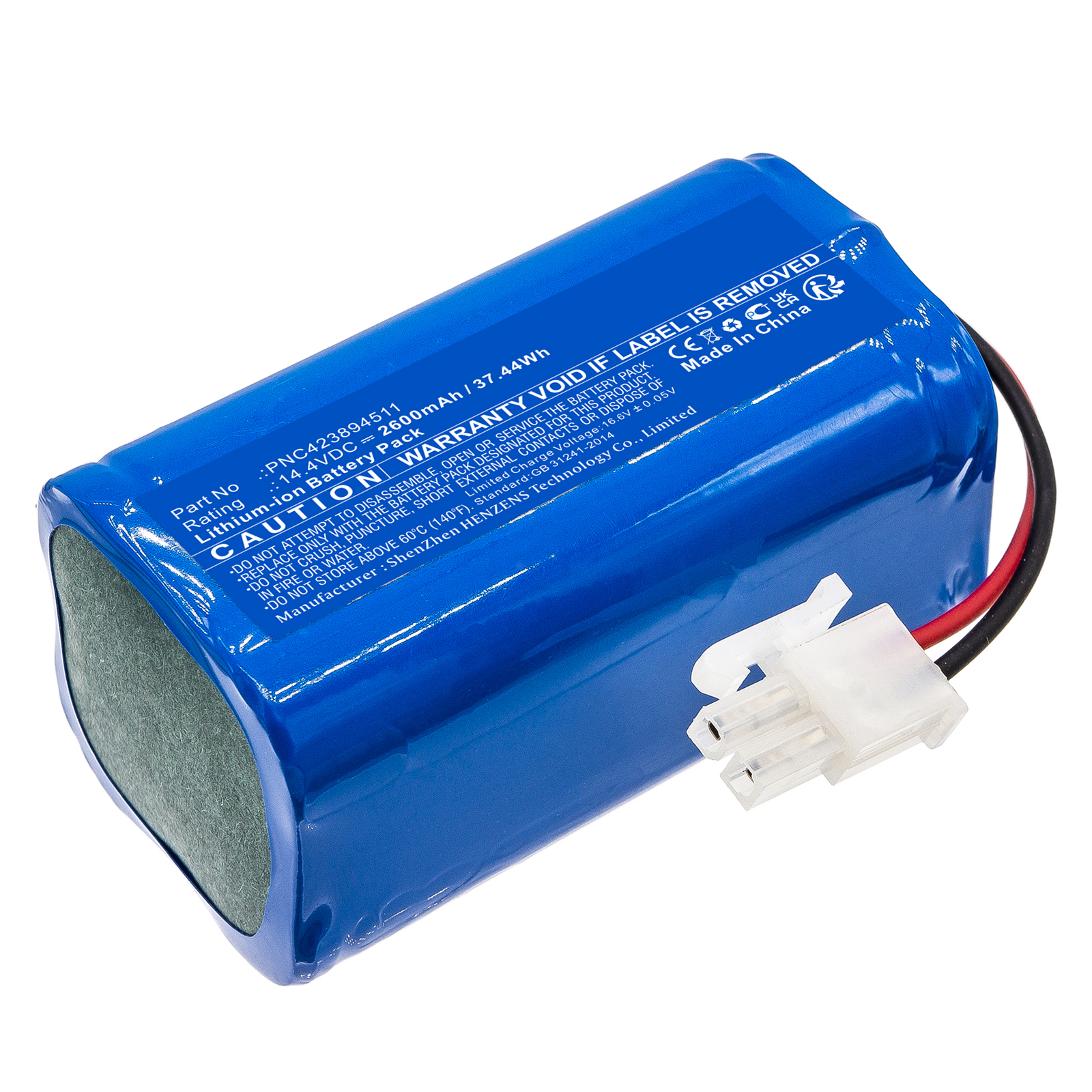 Synergy Digital Vacuum Cleaner Battery, Compatible with Concept PNC423894511 Vacuum Cleaner Battery (Li-ion, 14.4V, 2600mAh)