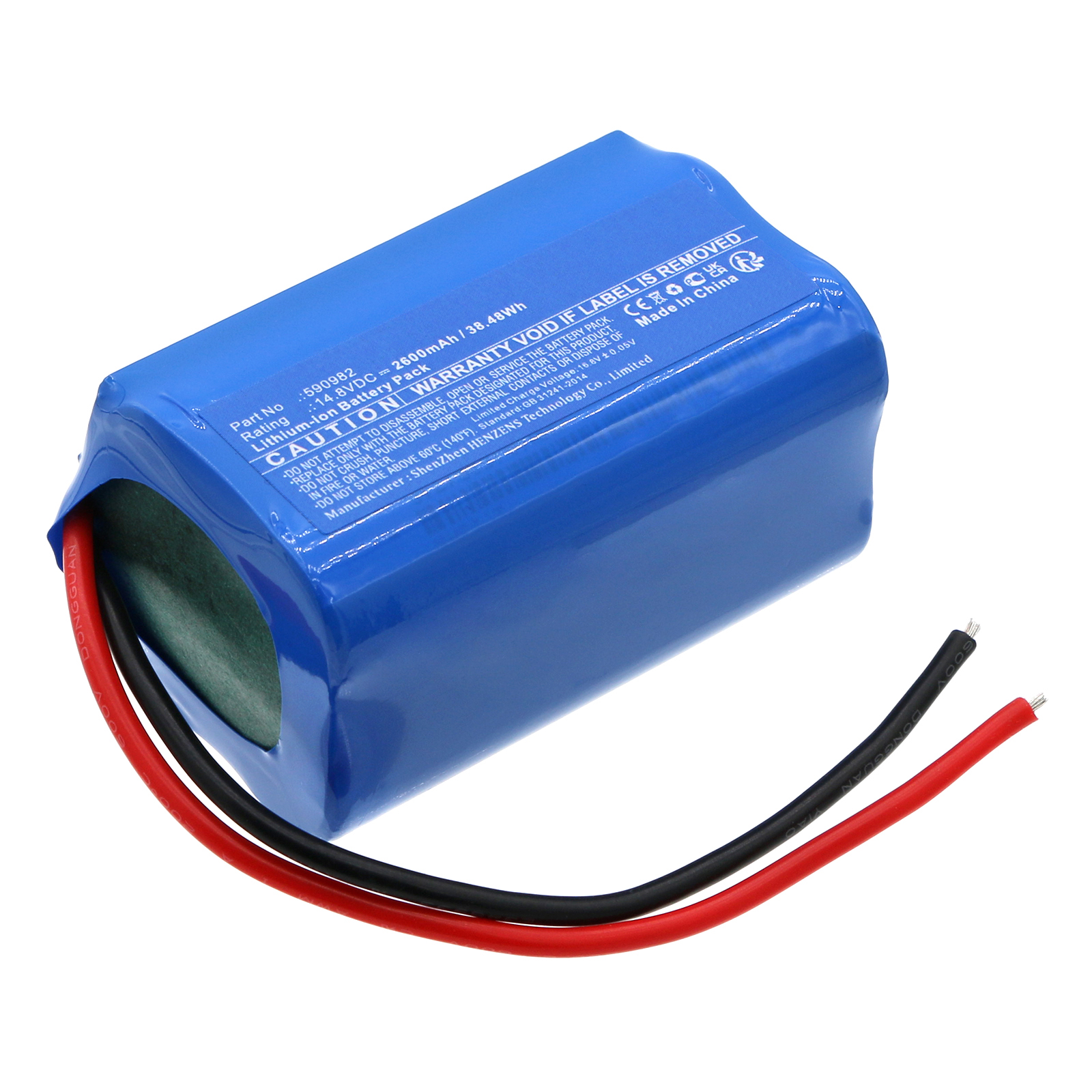 Synergy Digital Vacuum Cleaner Battery, Compatible with Gorenjes 590982 Vacuum Cleaner Battery (Li-ion, 14.8V, 2600mAh)
