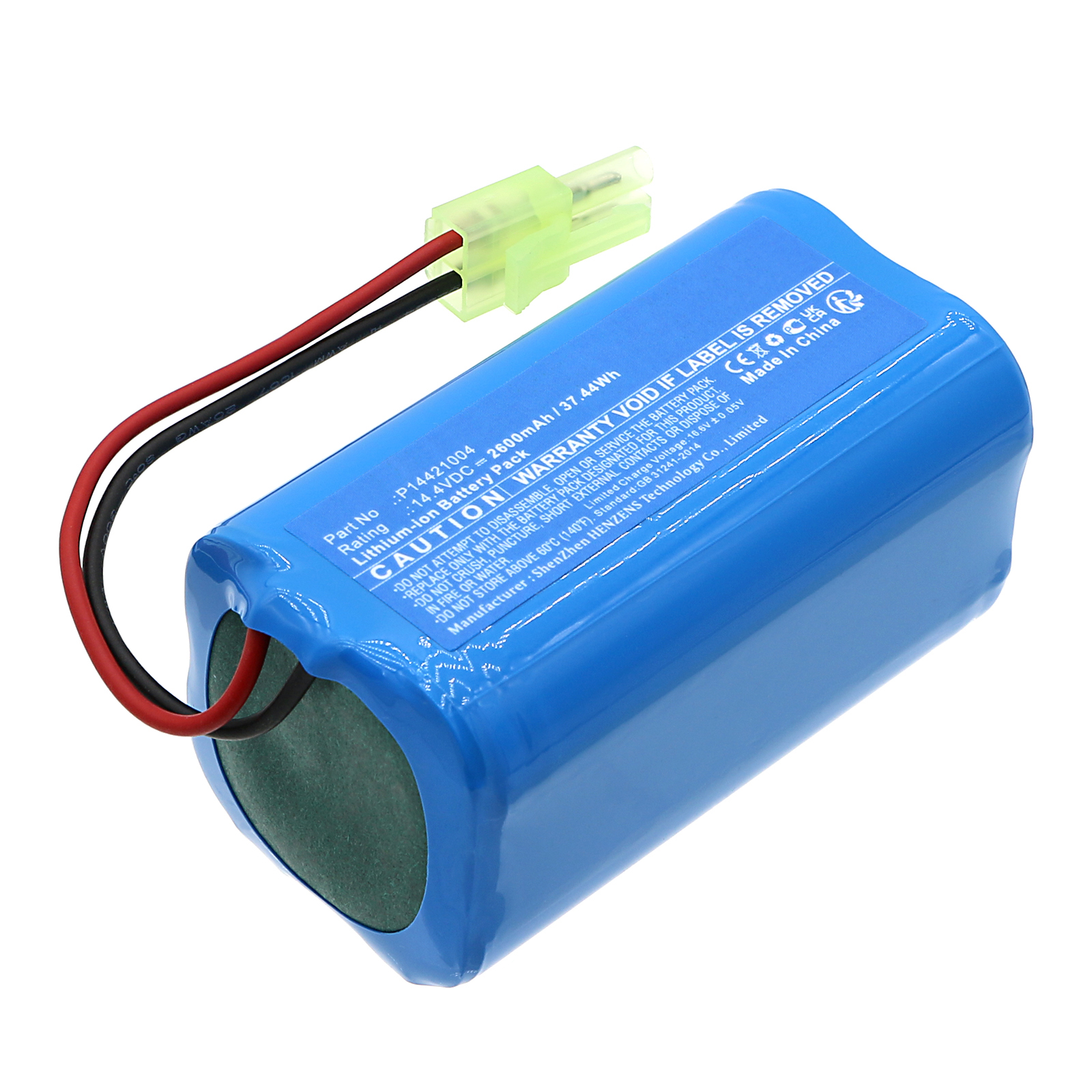 Synergy Digital Vacuum Cleaner Battery, Compatible with Robojet P14421004 Vacuum Cleaner Battery (Li-ion, 14.4V, 2600mAh)