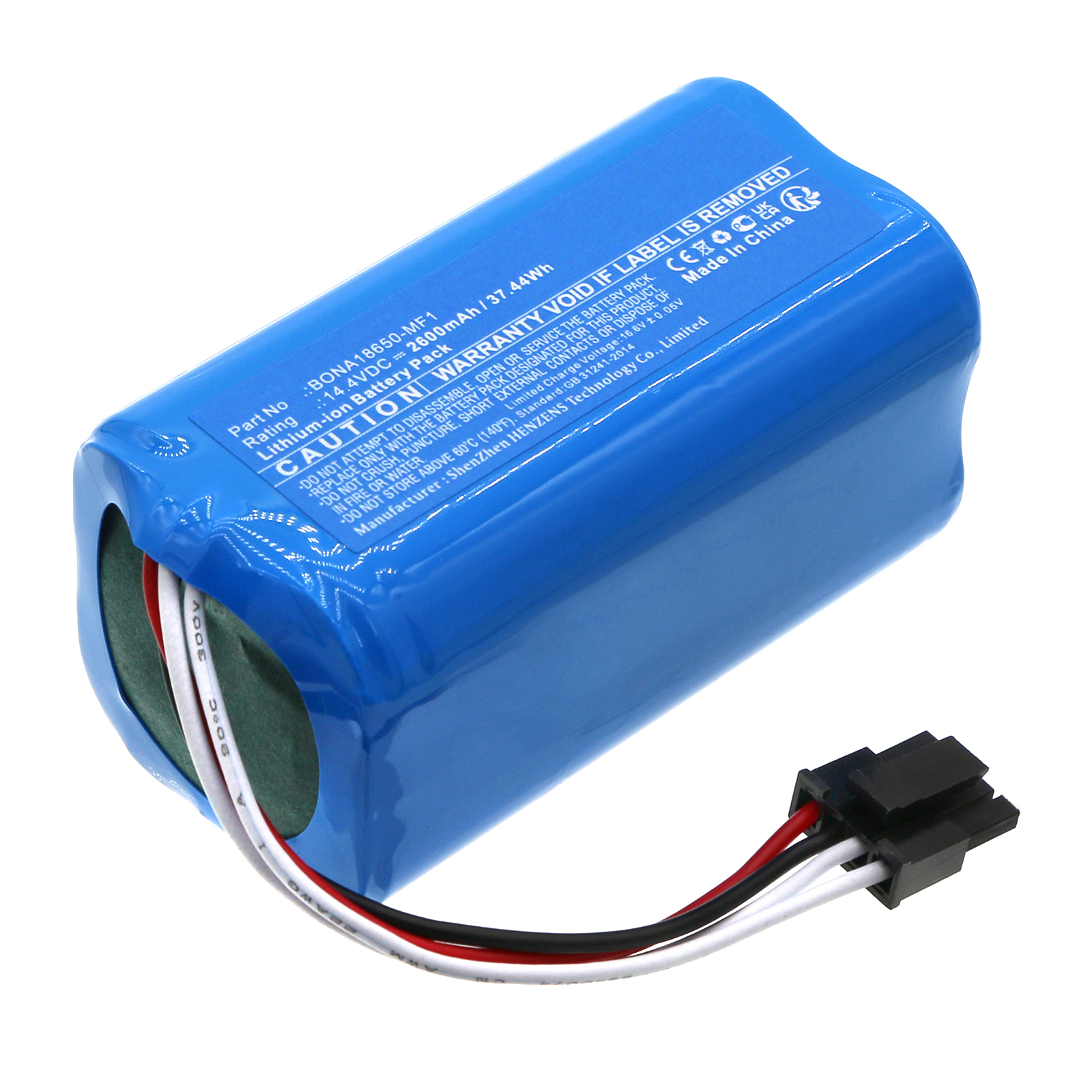 Synergy Digital Vacuum Cleaner Battery, Compatible with Sencor 18650-4SM2 Vacuum Cleaner Battery (Li-ion, 14.4V, 2600mAh)