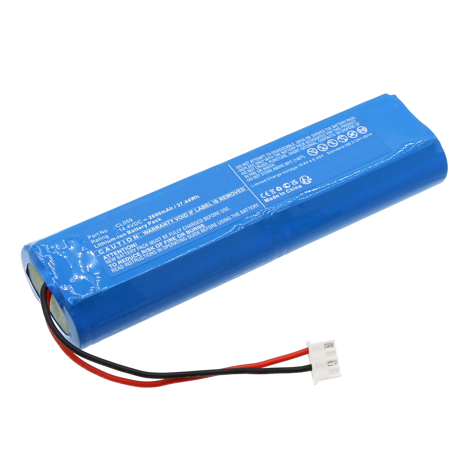 Synergy Digital Vacuum Cleaner Battery, Compatible with CleanMate CL059 Vacuum Cleaner Battery (Li-ion, 14.4V, 2600mAh)