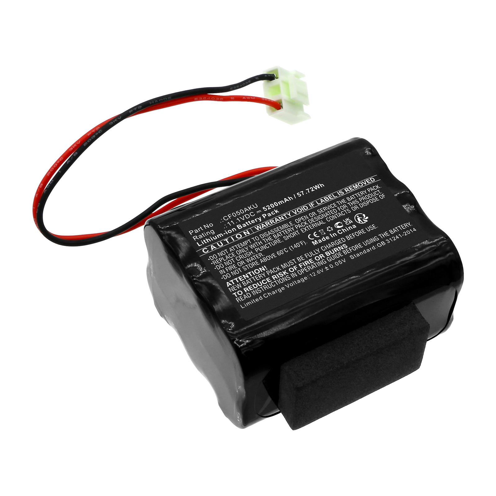 Synergy Digital Vacuum Cleaner Battery, Compatible with ORCA CF050AKU Vacuum Cleaner Battery (Li-ion, 11.1V, 5200mAh)