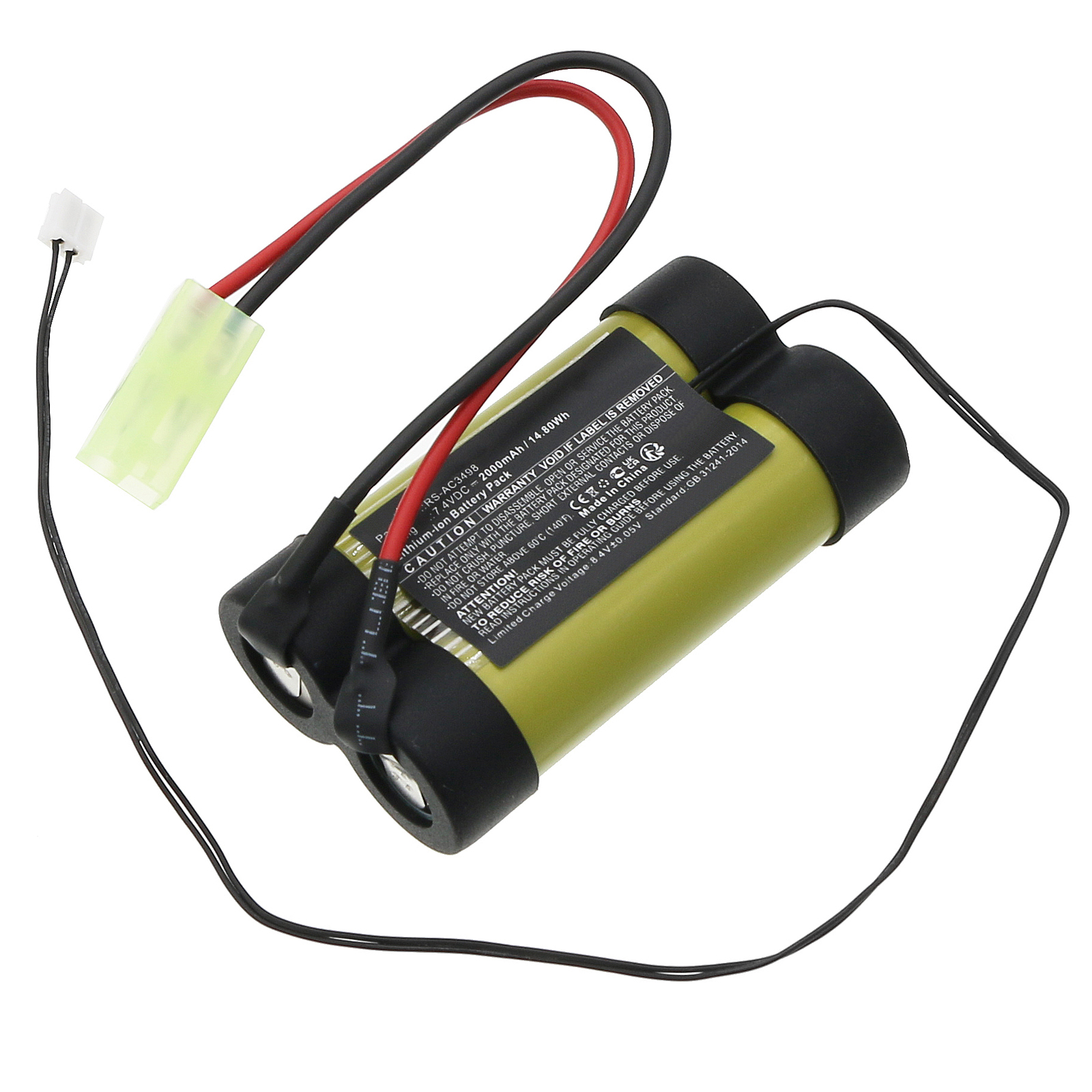 Synergy Digital Vacuum Cleaner Battery, Compatible with Rowenta RS-AC3498 Vacuum Cleaner Battery (Li-ion, 7.4V, 2000mAh)