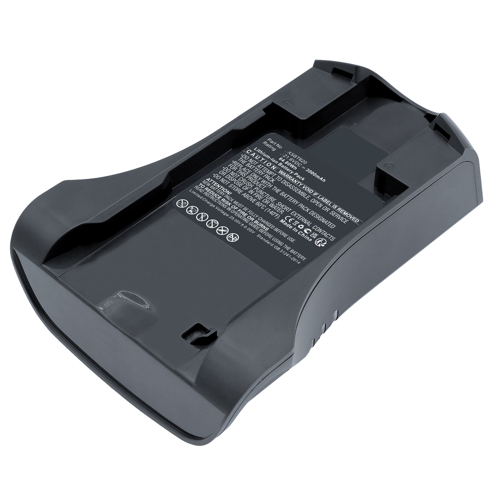 Synergy Digital Vacuum Cleaner Battery, Compatible with Shark XSBT620 Vacuum Cleaner Battery (Li-ion, 21.6V, 3000mAh)