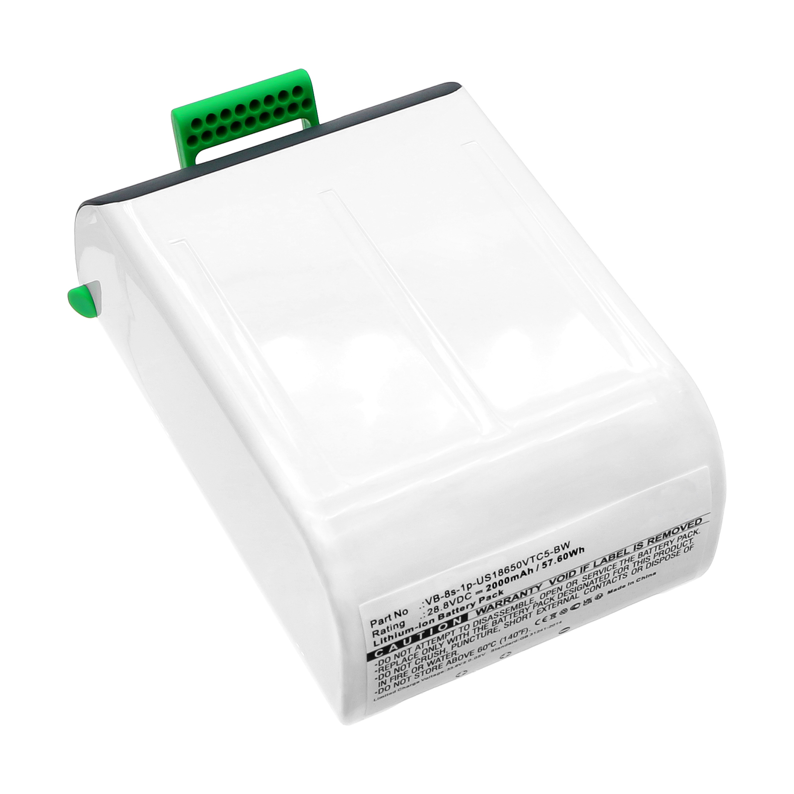 Synergy Digital Vacuum Cleaner Battery, Compatible with Vorwerk VB-8s-1p-US18650VTC5-BW Vacuum Cleaner Battery (Li-ion, 28.8V, 2000mAh)