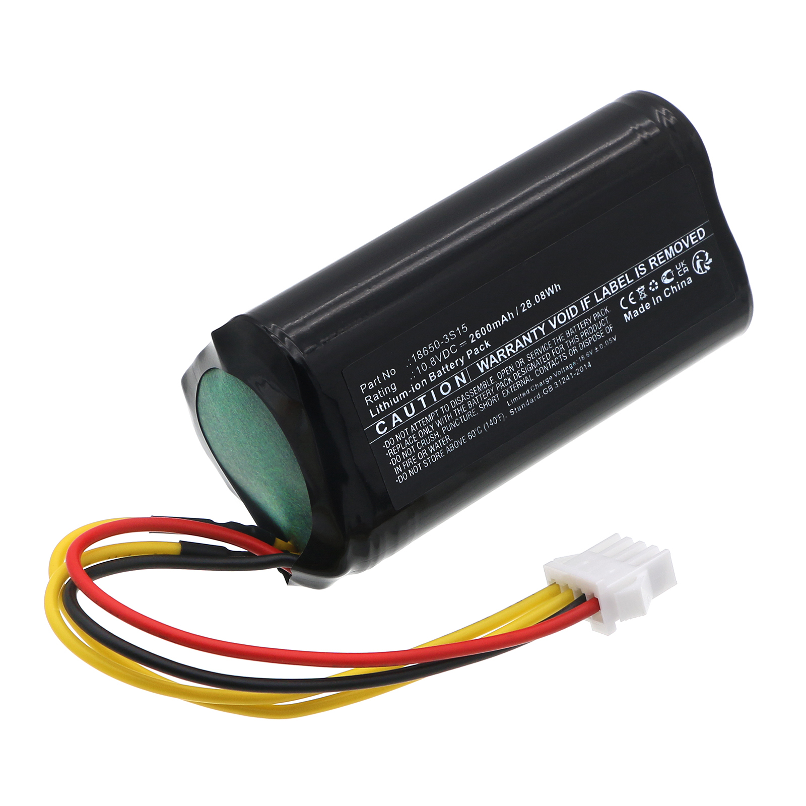 Synergy Digital Vacuum Cleaner Battery, Compatible with Sencor SRX 0014 Vacuum Cleaner Battery (Li-ion, 10.8V, 2600mAh)