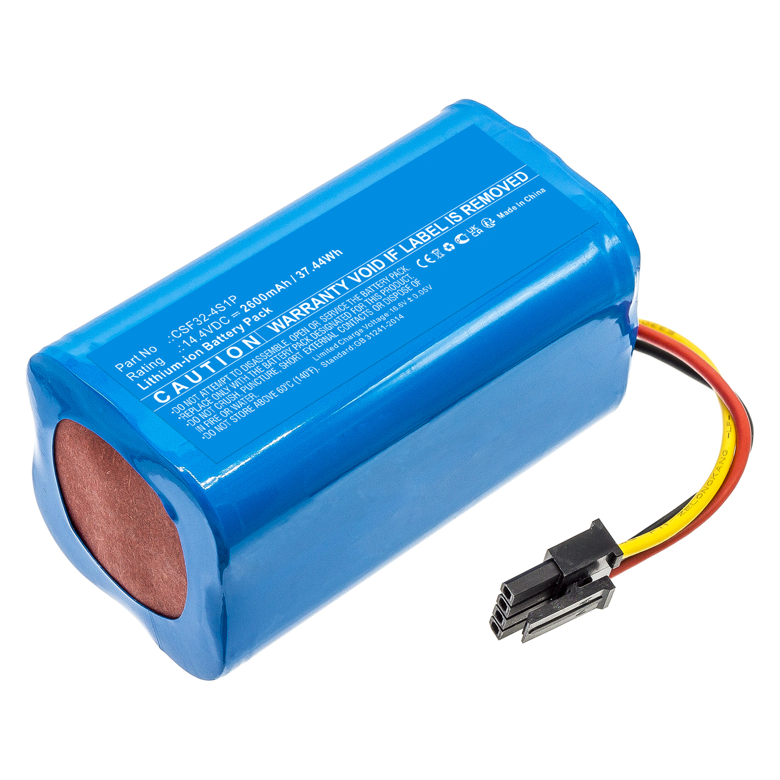 Synergy Digital Vacuum Cleaner Battery, Compatible with Ultenic CSF32-4S1P Vacuum Cleaner Battery (Li-ion, 14.4V, 2600mAh)