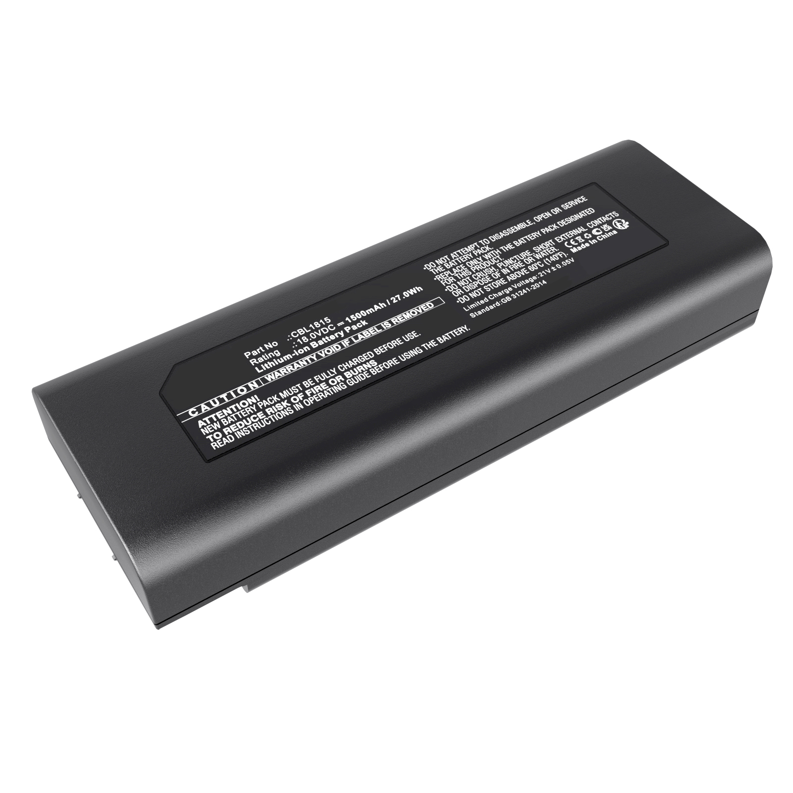 Synergy Digital Vacuum Cleaner Battery, Compatible with Iris Ohyama CBL1815 Vacuum Cleaner Battery (Li-ion, 18V, 1500mAh)