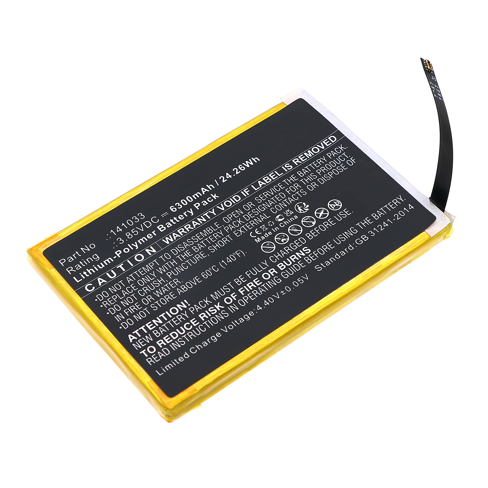 Synergy Digital Wifi Hotspot Battery, Compatible with T-Mobile 141033 Wifi Hotspot Battery (Li-Pol, 3.85V, 6300mAh)