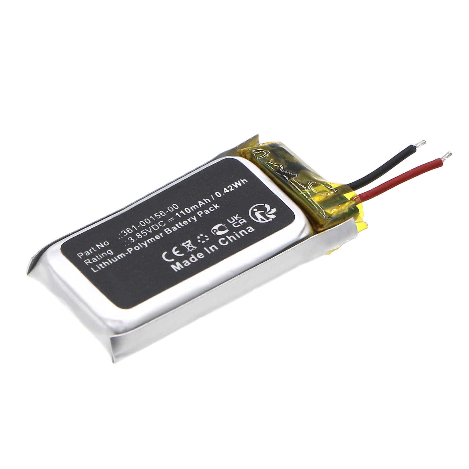 Synergy Digital Smartwatch Battery, Compatible with Garmin 361-00156-00 Smartwatch Battery (Li-Pol, 3.85V, 110mAh)