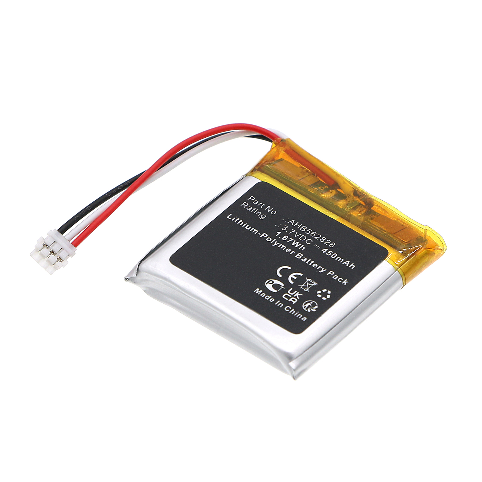 Synergy Digital Smartwatch Battery, Compatible with Kidz AHB562828 Smartwatch Battery (Li-Pol, 3.7V, 450mAh)