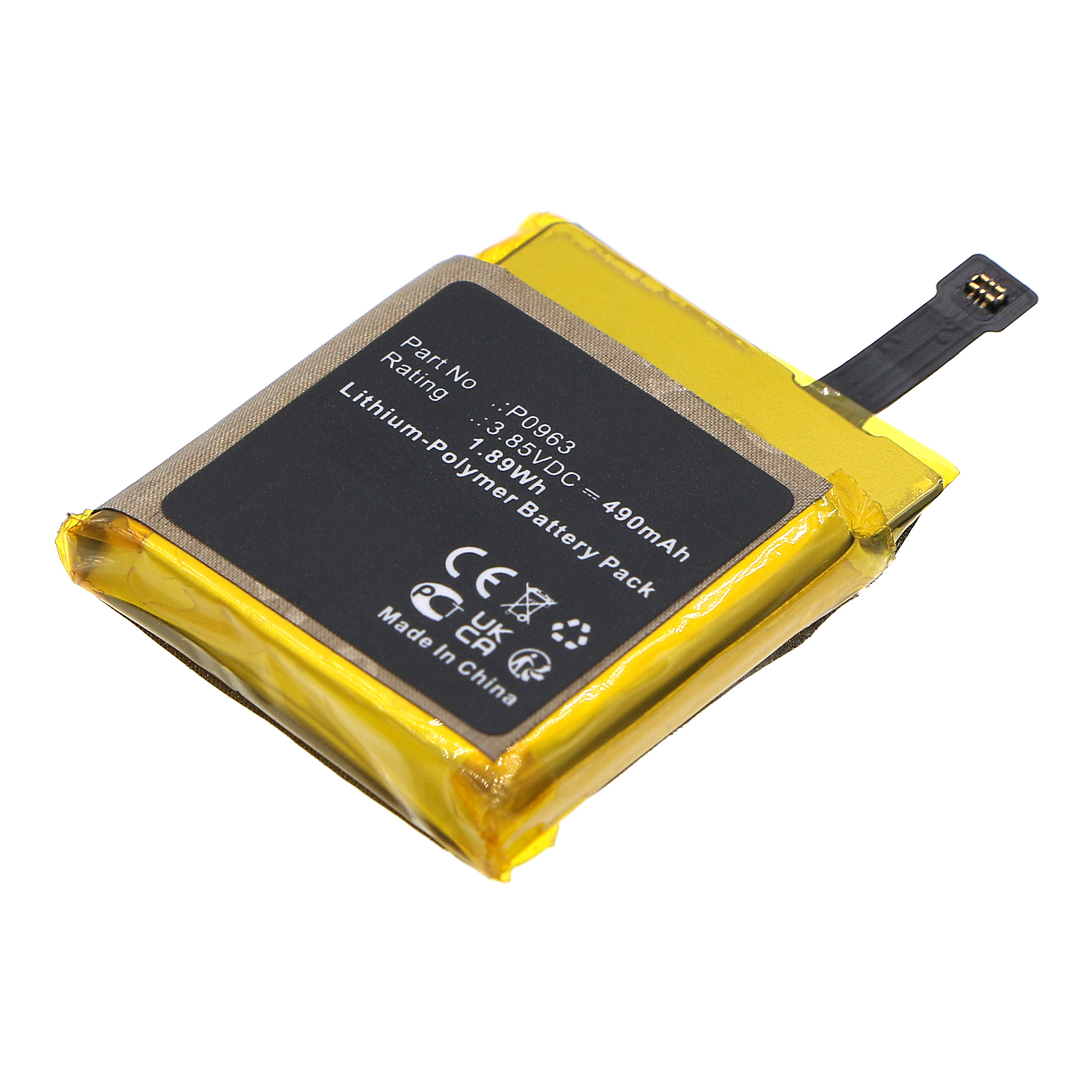 Synergy Digital Smartwatch Battery, Compatible with T-Mobile P0963 Smartwatch Battery (Li-Pol, 3.85V, 490mAh)