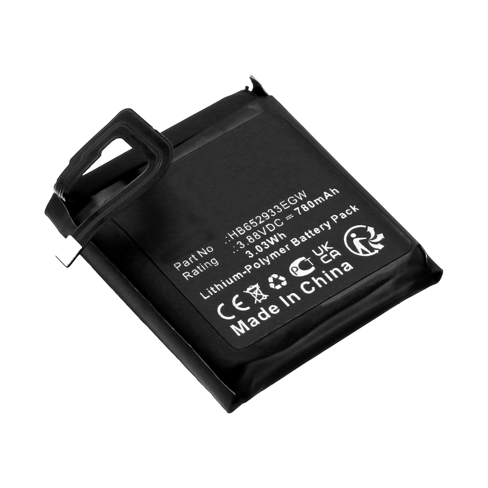 Synergy Digital Smartwatch Battery, Compatible with Huawei HB652933EGW Smartwatch Battery (Li-Pol, 3.88V, 780mAh)